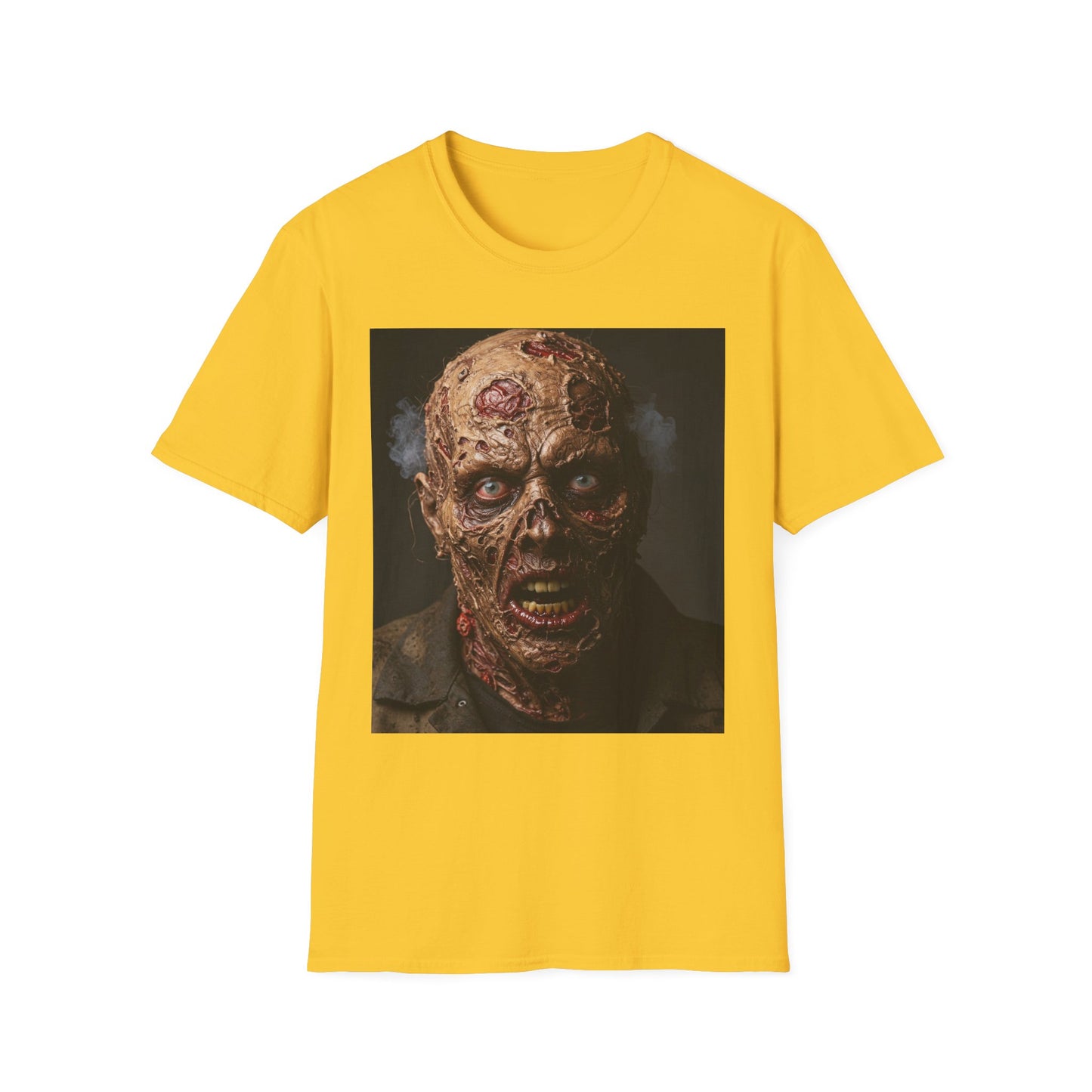 Apocalyptic Portrait Tee, bold, decaying zombie graphic