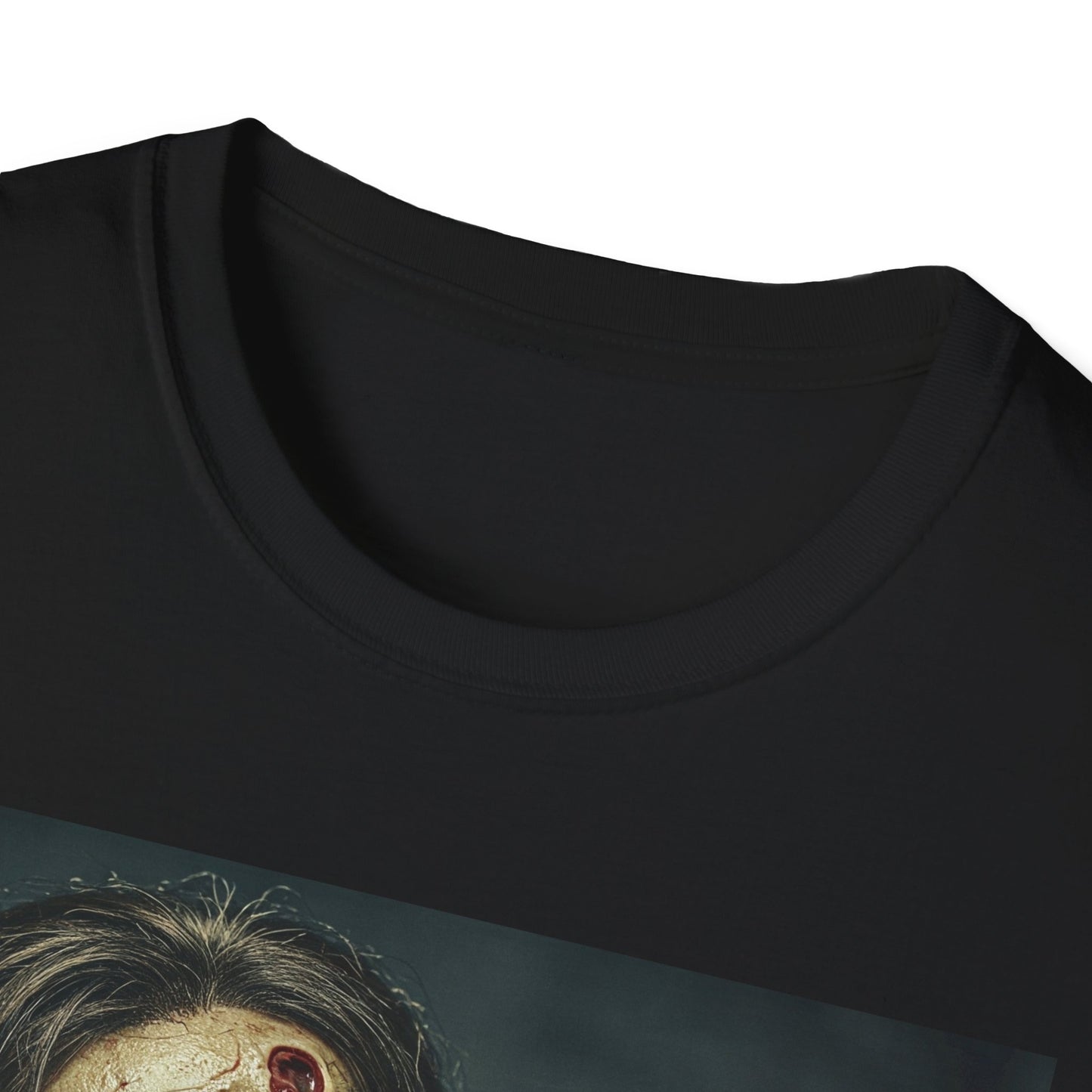 Apocalyptic Portrait Tee, bold, decaying zombie graphic