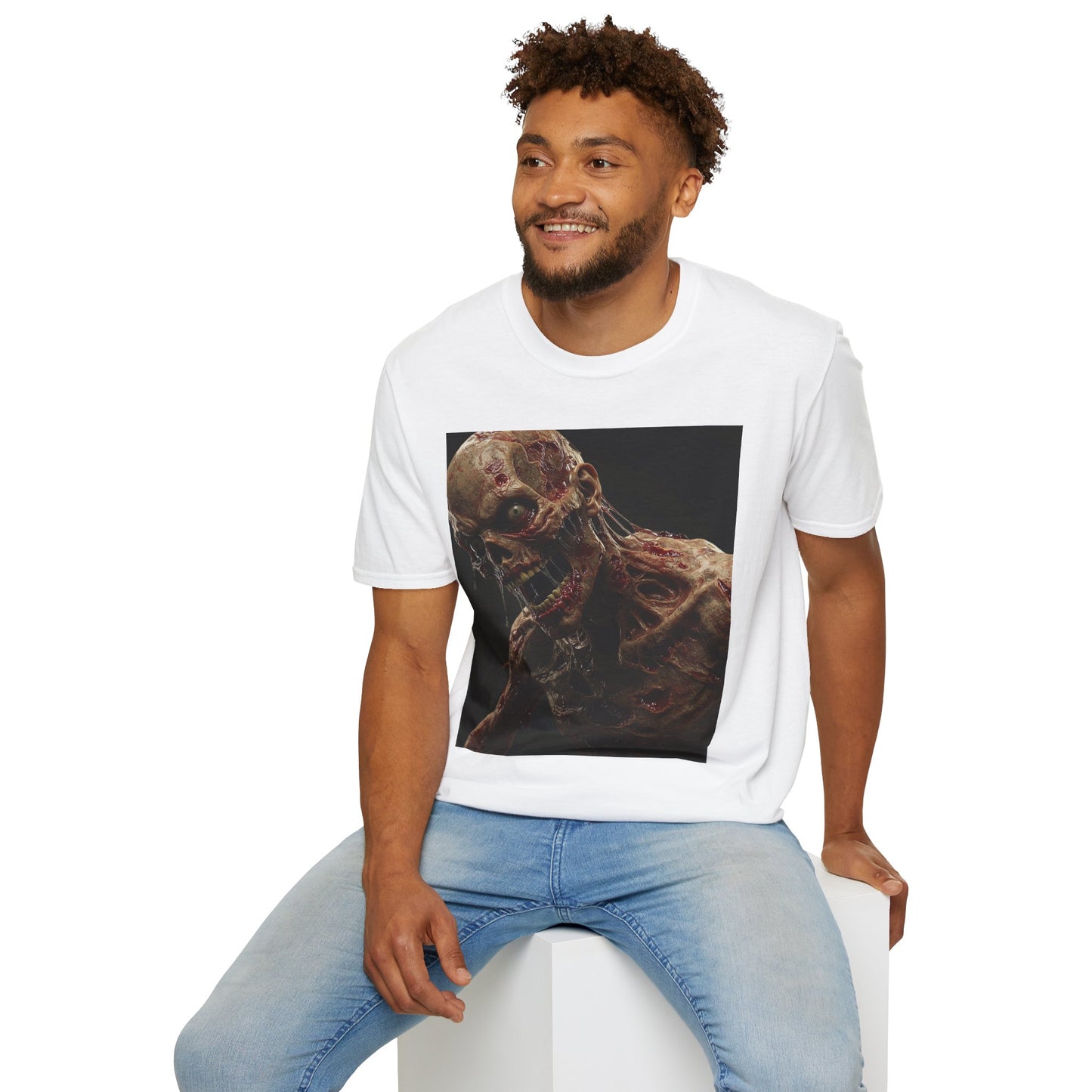 Zombie Art Unisex Softstyle T-Shirt - Graphic Horror Tee