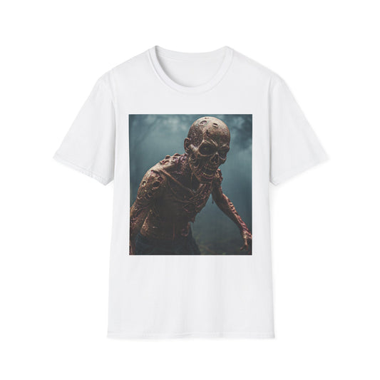 Apocalyptic Portrait Tee, bold, decaying zombie graphic