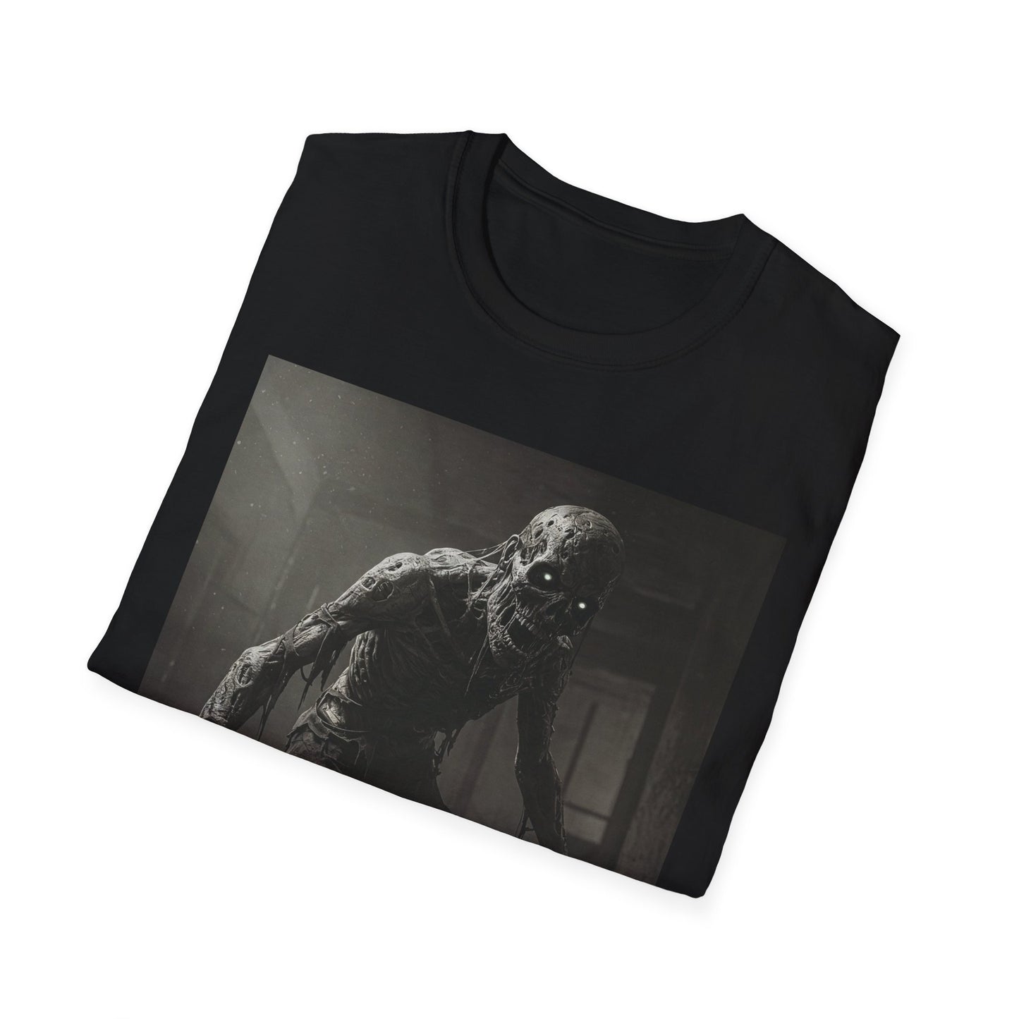 Apocalyptic Portrait Tee, bold, decaying zombie graphic