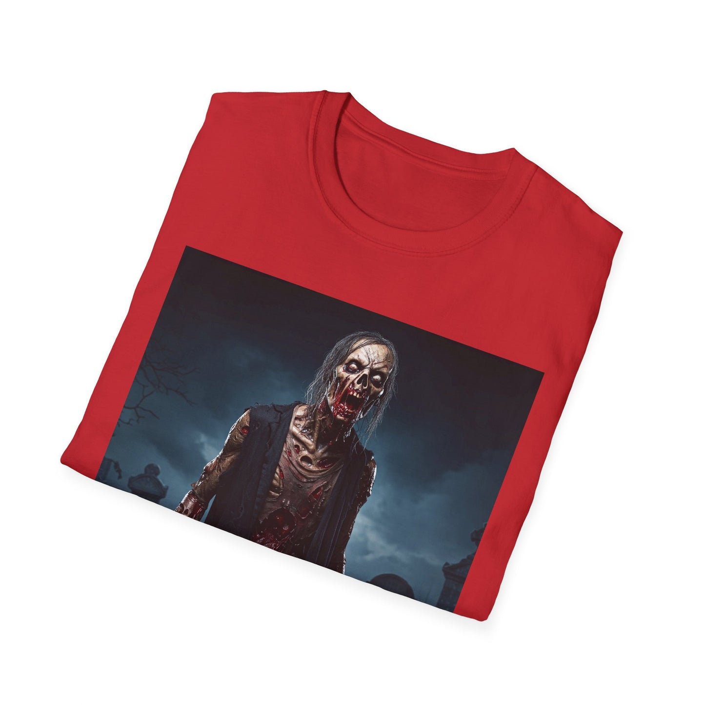 Apocalyptic Portrait Tee, bold, decaying zombie graphic