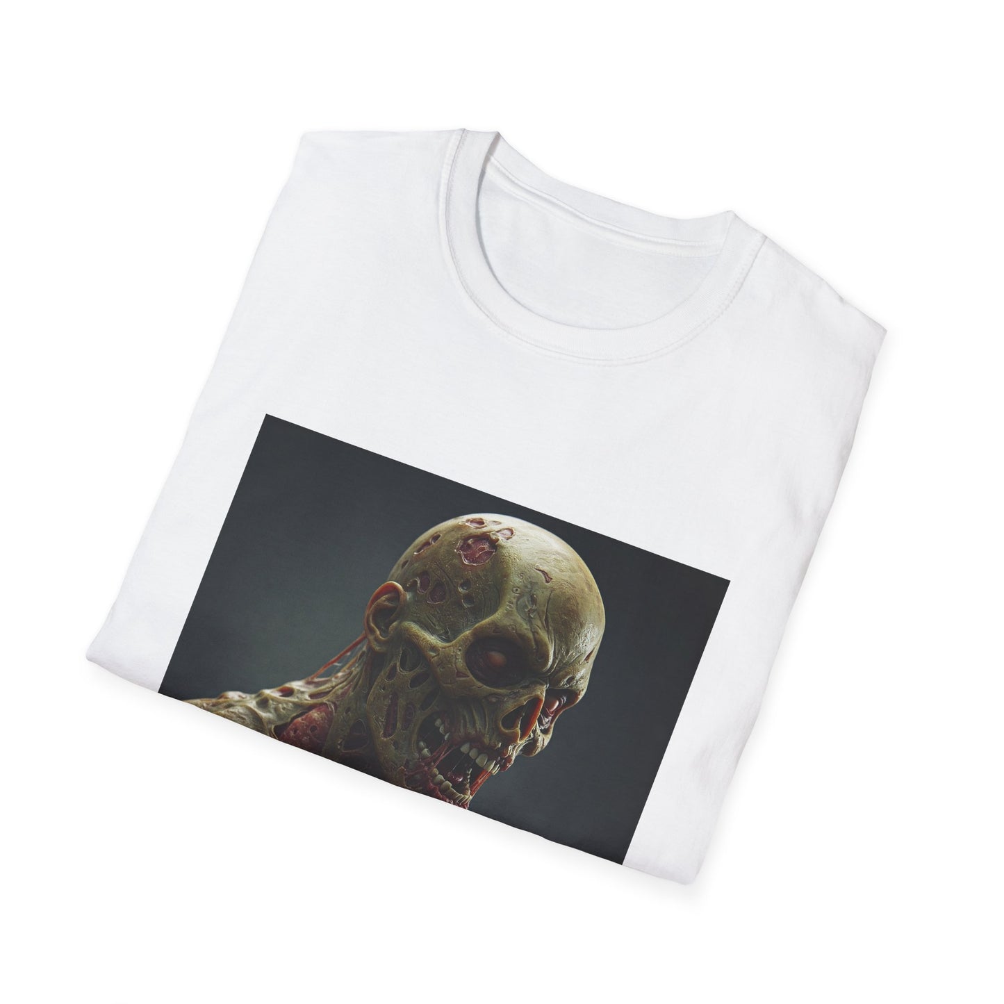 Apocalyptic Portrait Tee, bold, decaying zombie graphic