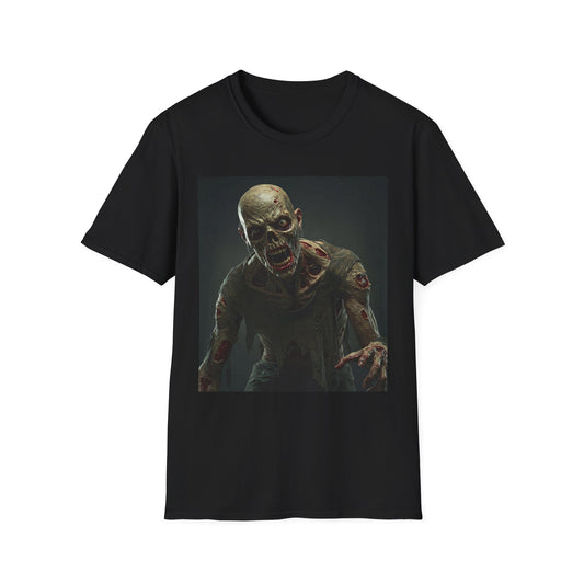 Apocalyptic Portrait Tee, bold, decaying zombie graphic