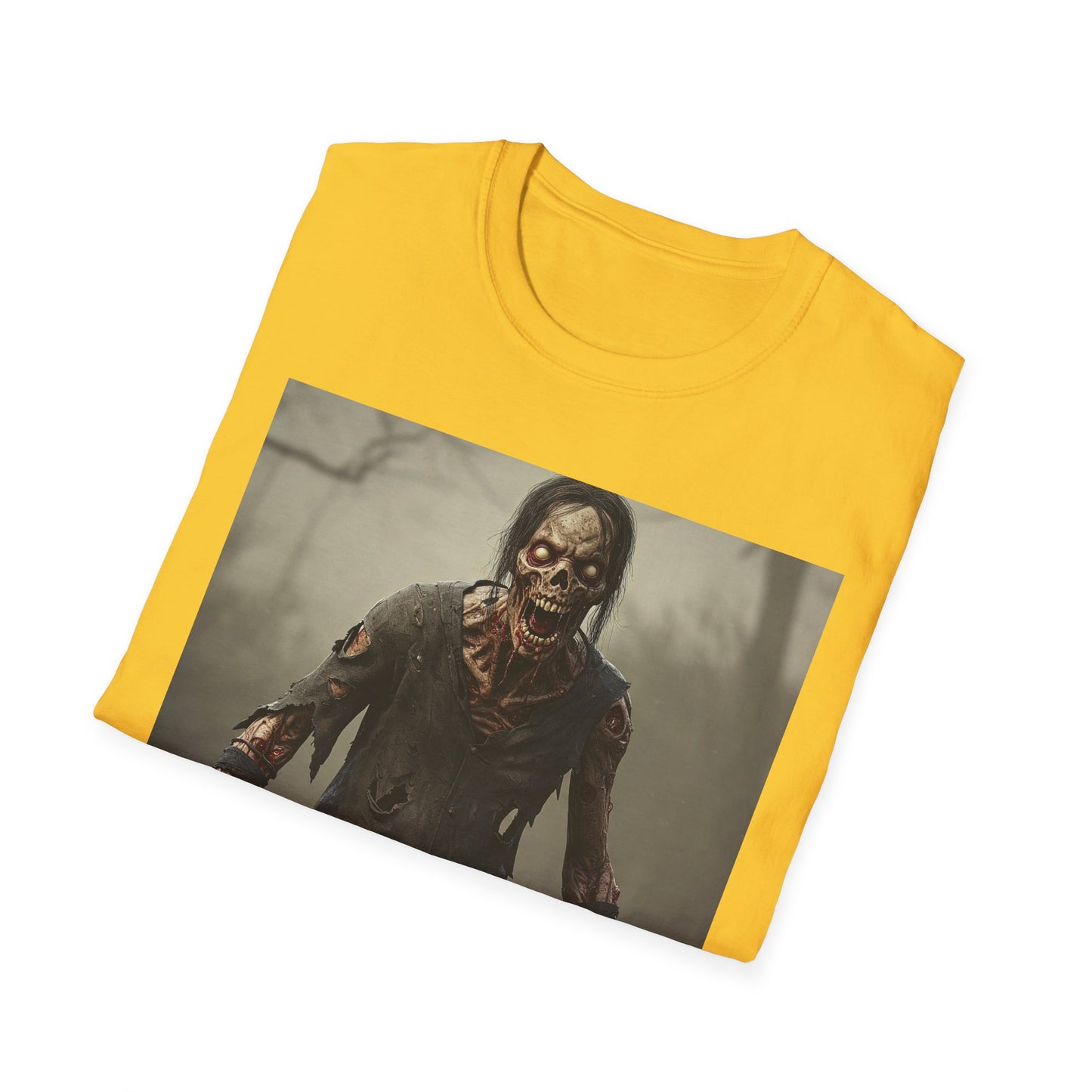 Apocalyptic Portrait Tee, bold, decaying zombie graphic