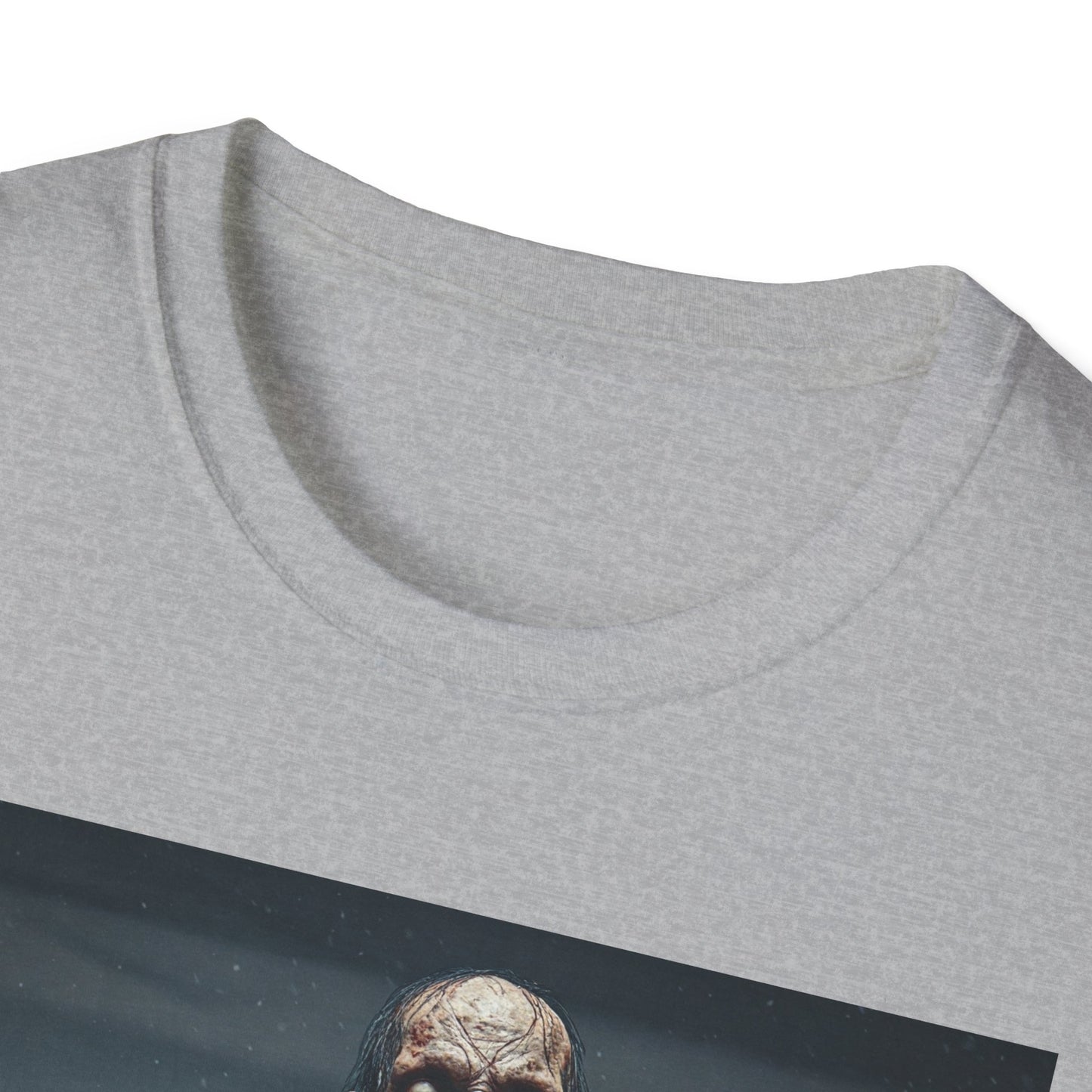 Apocalyptic Portrait Tee, bold, decaying zombie graphic