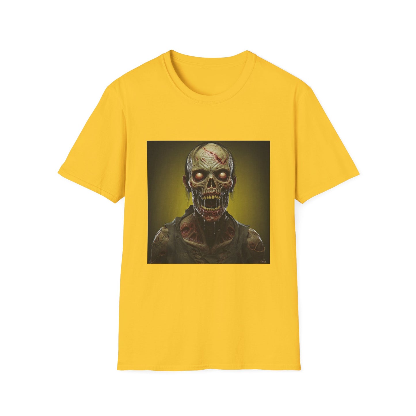 Apocalyptic Portrait Tee, bold, decaying zombie graphic