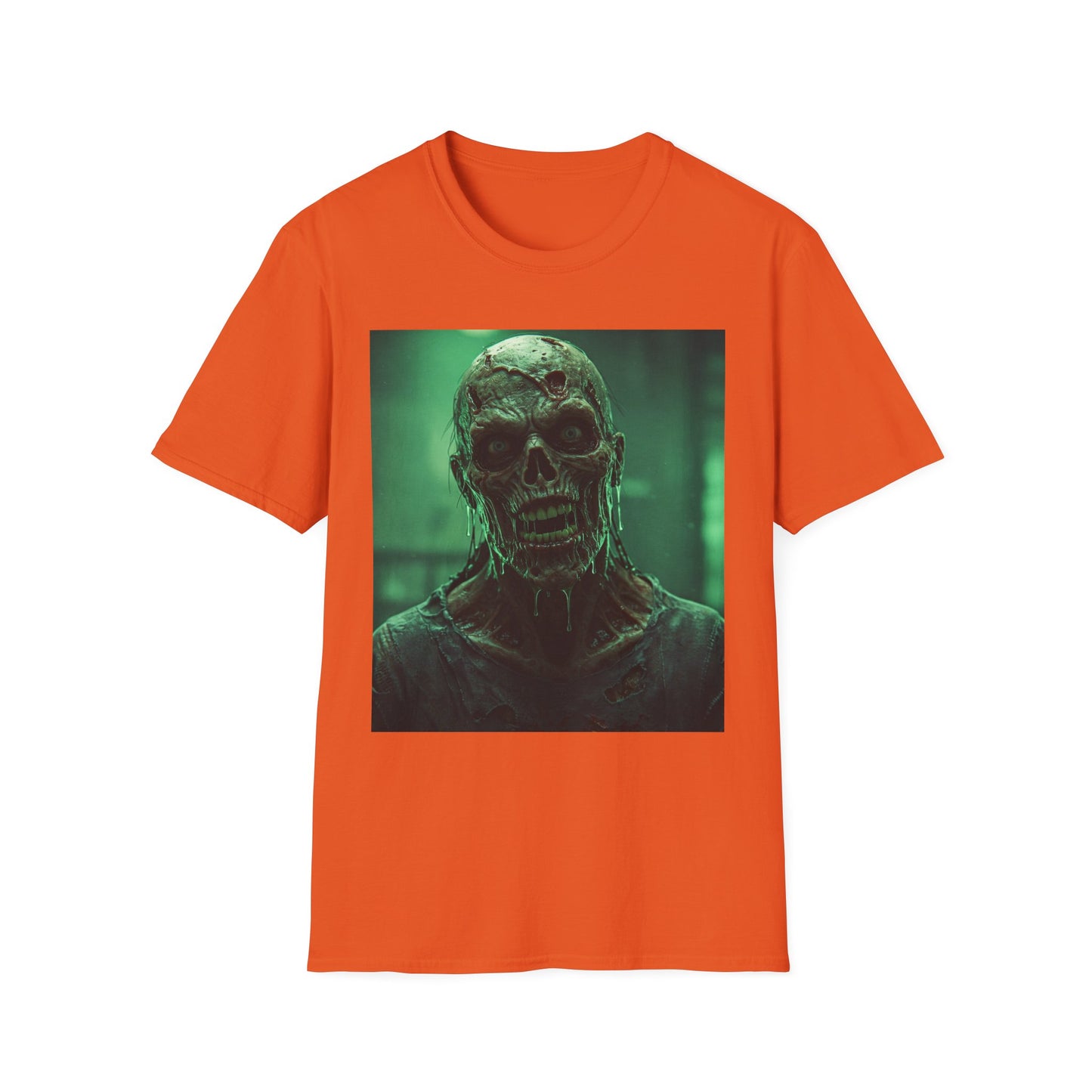 Apocalyptic Portrait Tee, bold, decaying zombie graphic