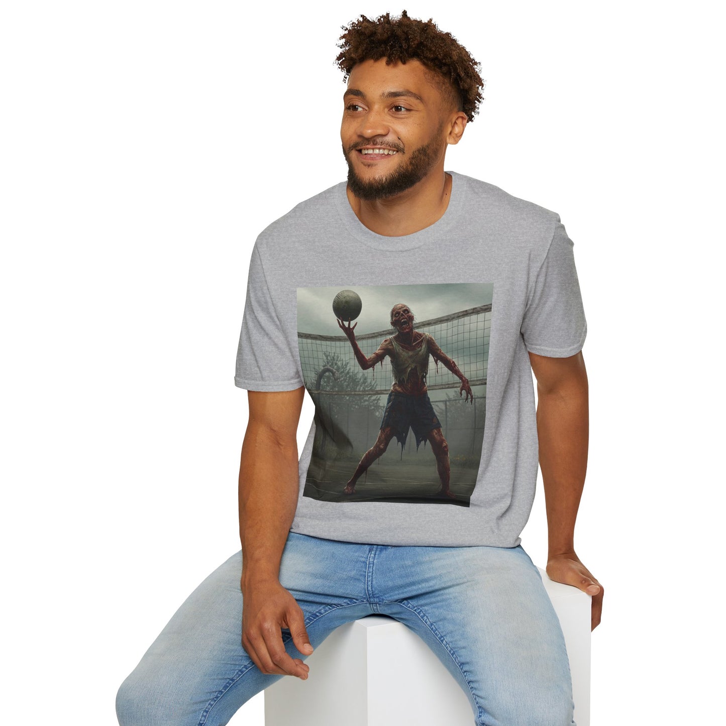 Zombie Basketball Unisex Softstyle T-Shirt | Horror Graphic Tee