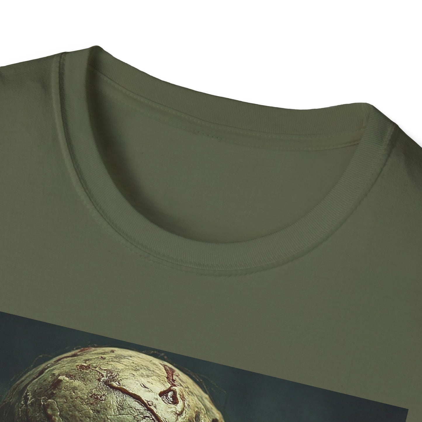 Apocalyptic Portrait Tee, bold, decaying zombie graphic