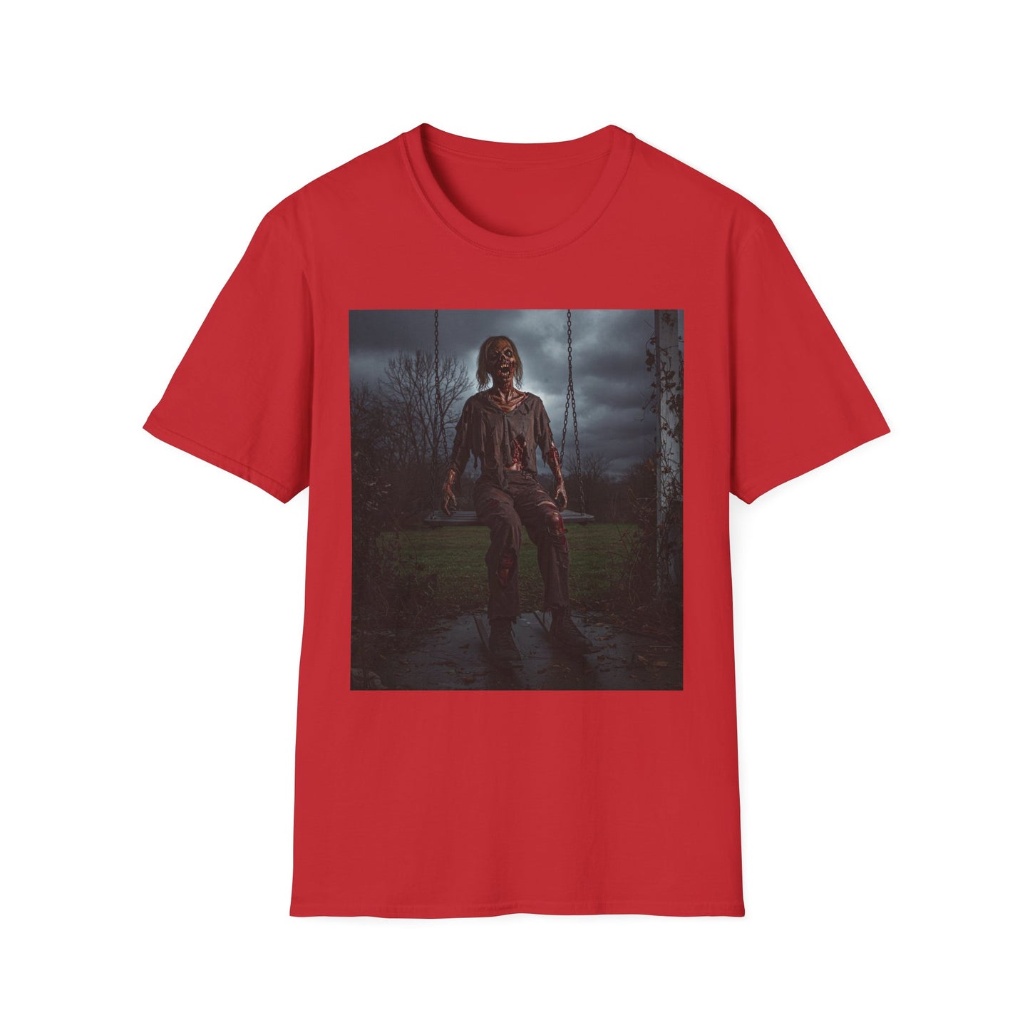 Apocalyptic Portrait Tee, bold, decaying zombie graphic