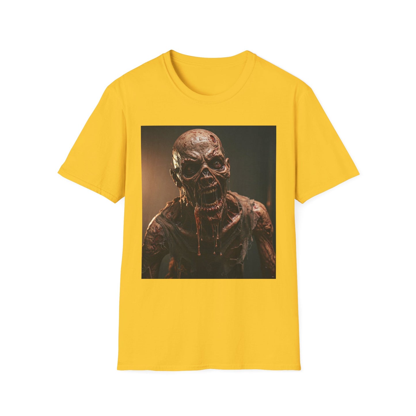 Apocalyptic Portrait Tee, bold, decaying zombie graphic