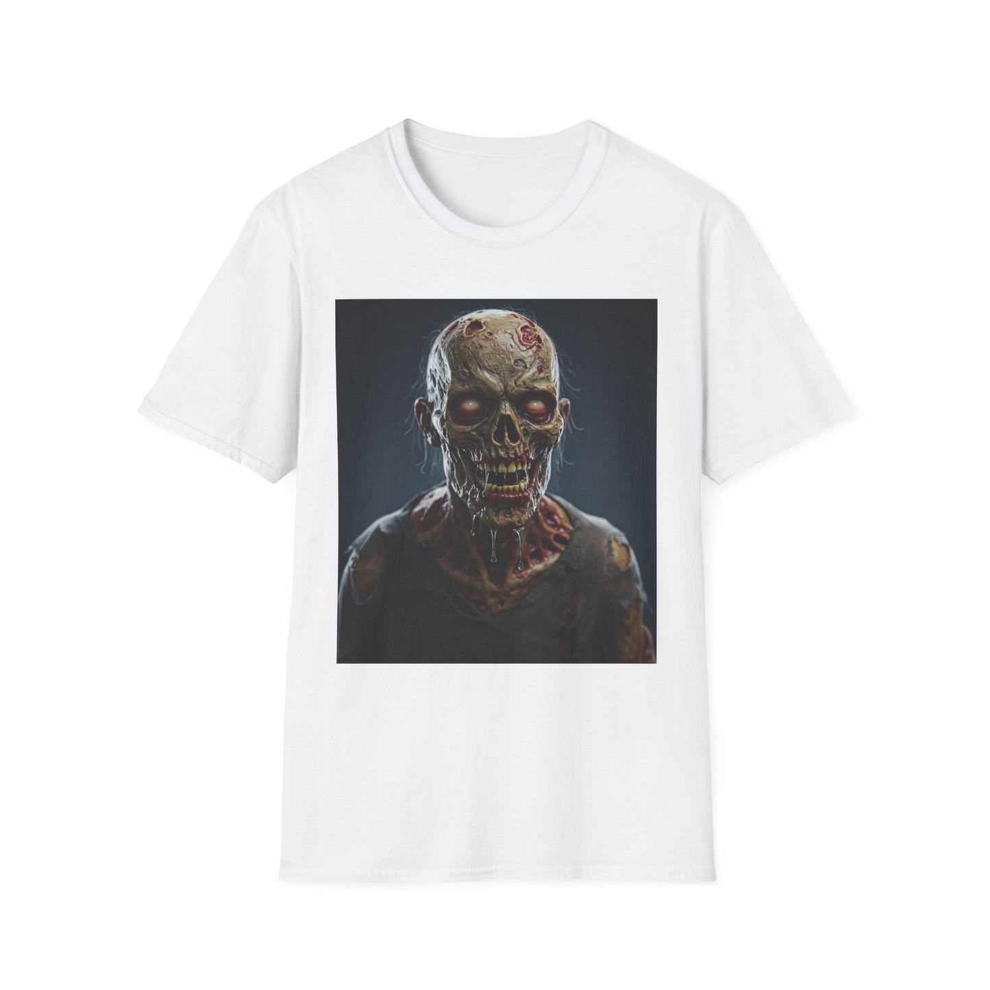 Apocalyptic Portrait Tee, bold, decaying zombie graphic