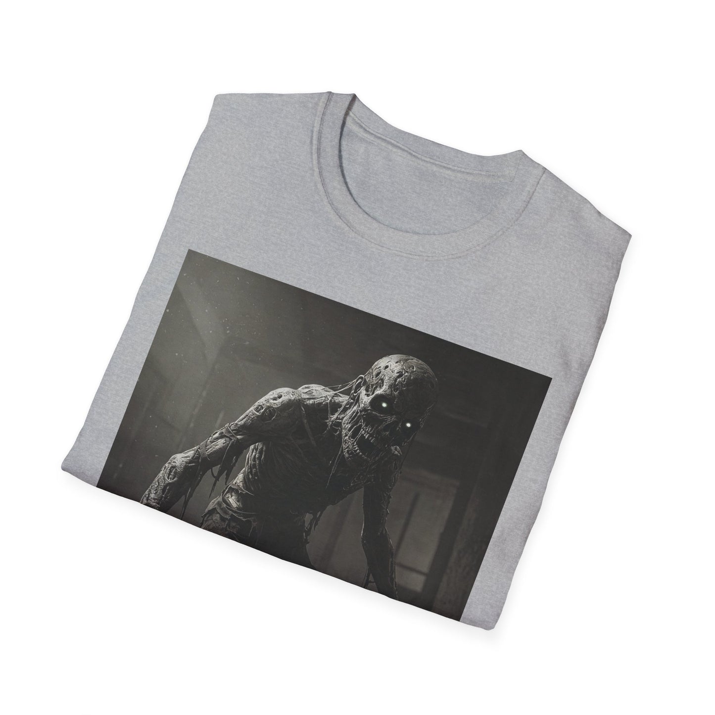 Apocalyptic Portrait Tee, bold, decaying zombie graphic