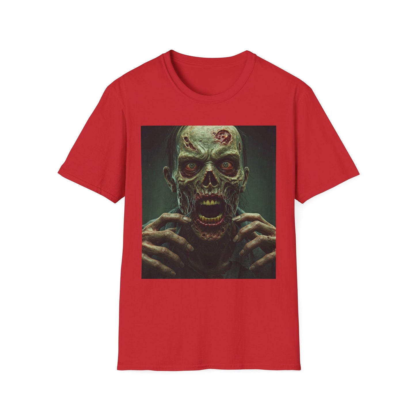 Apocalyptic Portrait Tee, bold, decaying zombie graphic