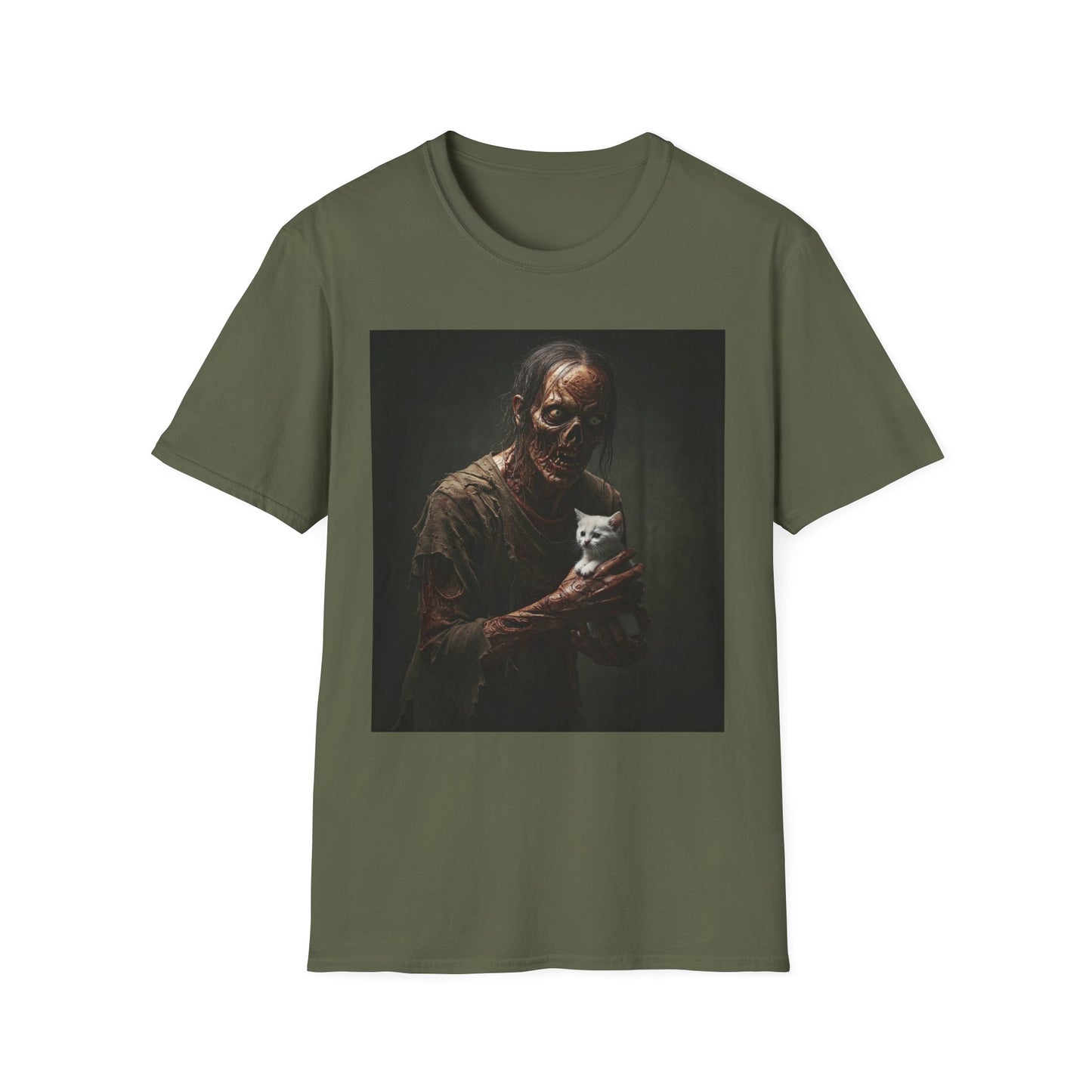 Apocalyptic Portrait Tee, bold, decaying zombie graphic