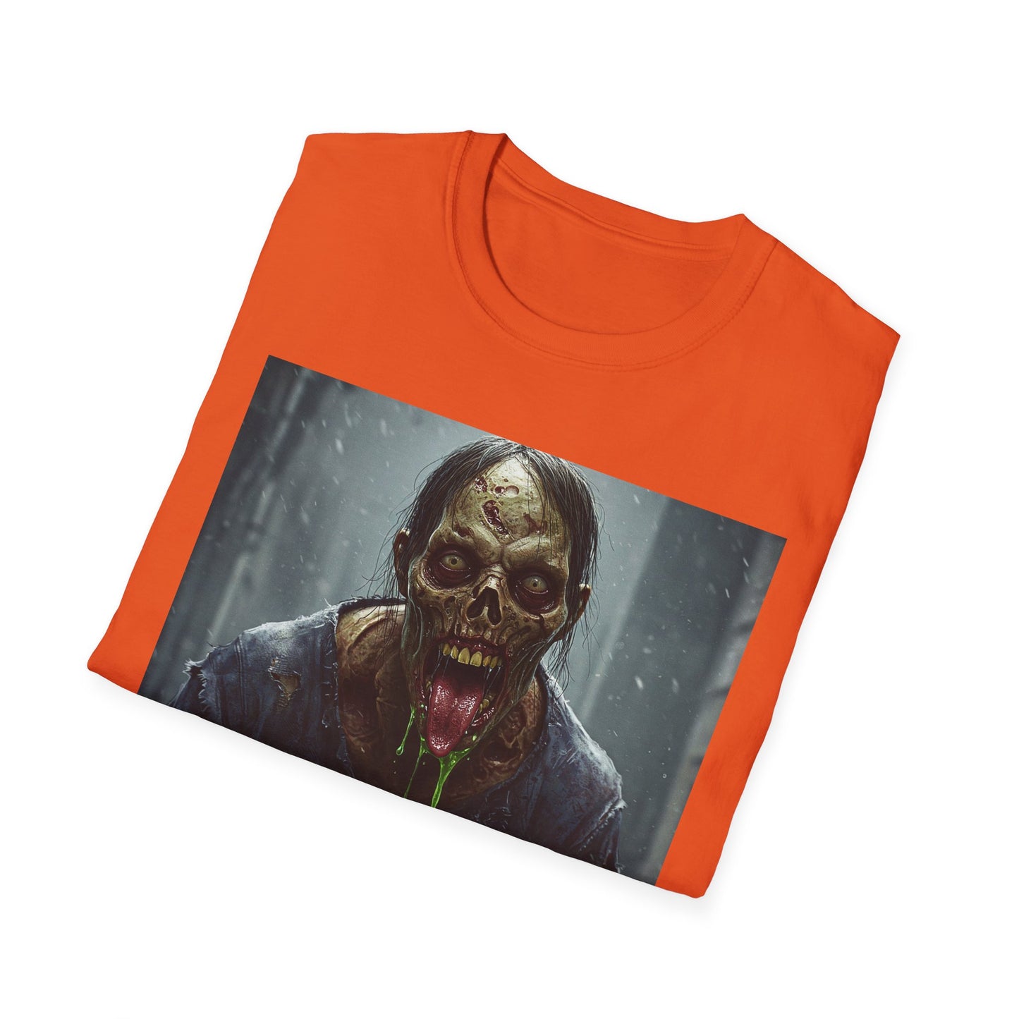 Apocalyptic Portrait Tee, bold, decaying zombie graphic