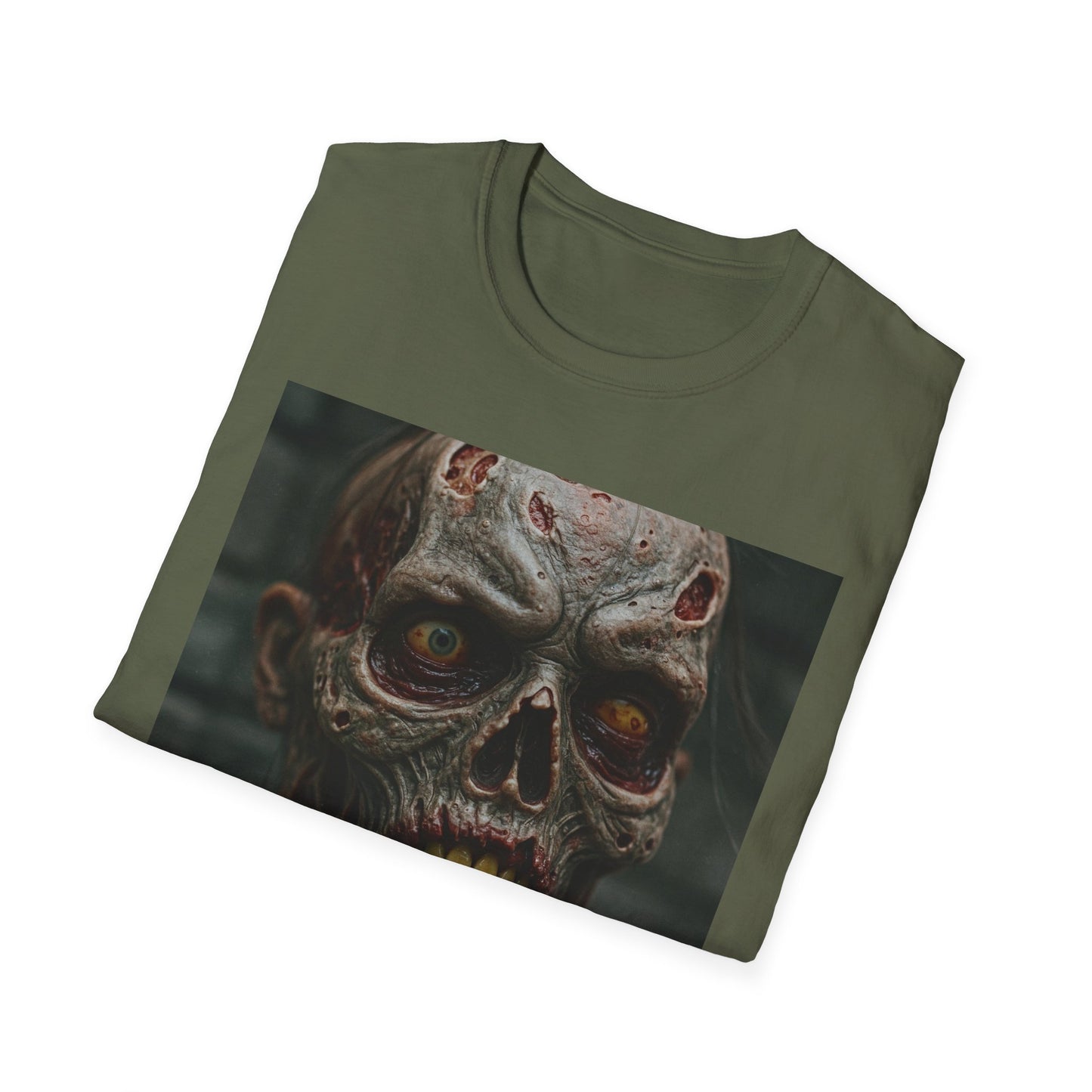 Apocalyptic Portrait Tee, bold, decaying zombie graphic