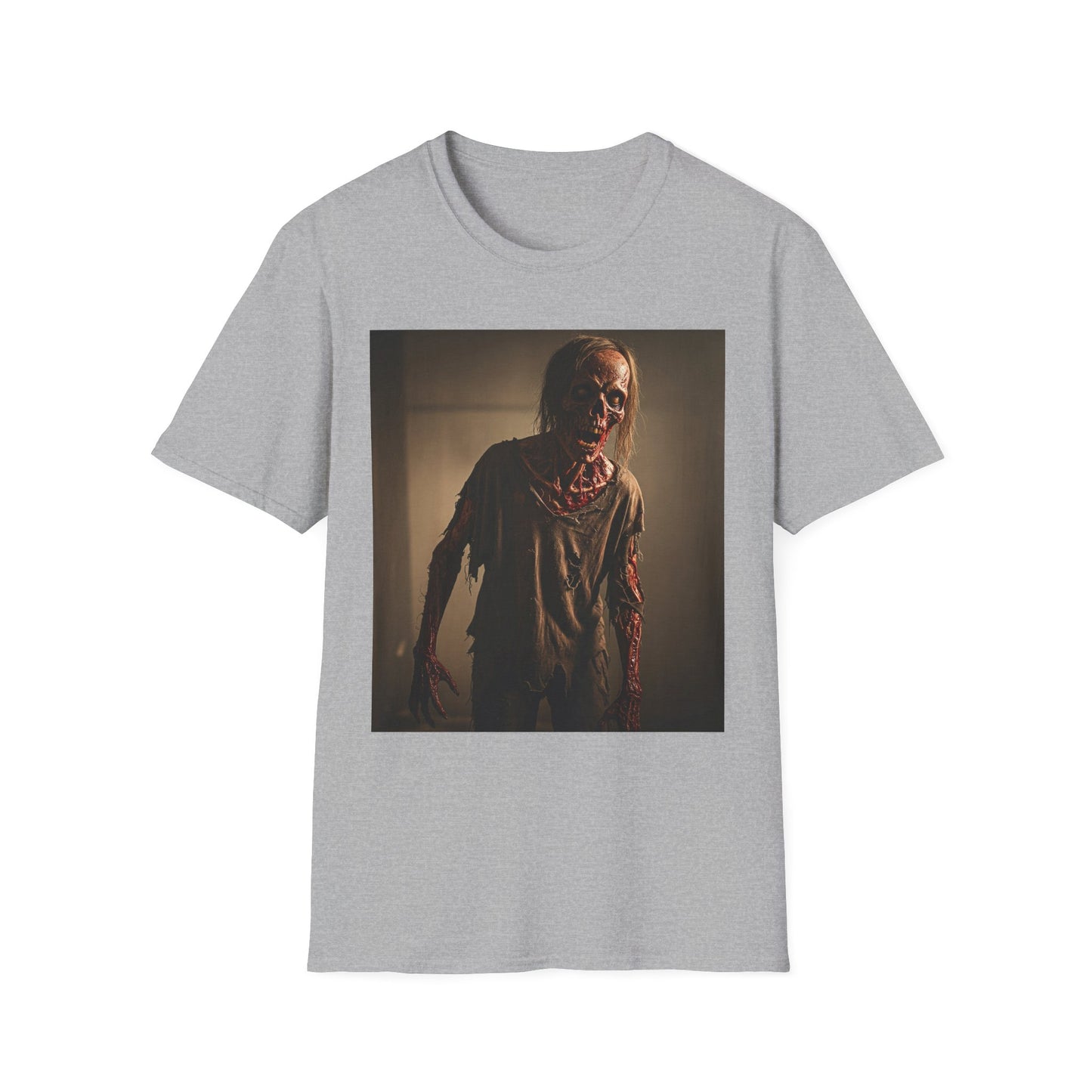 Apocalyptic Portrait Tee, bold, decaying zombie graphic