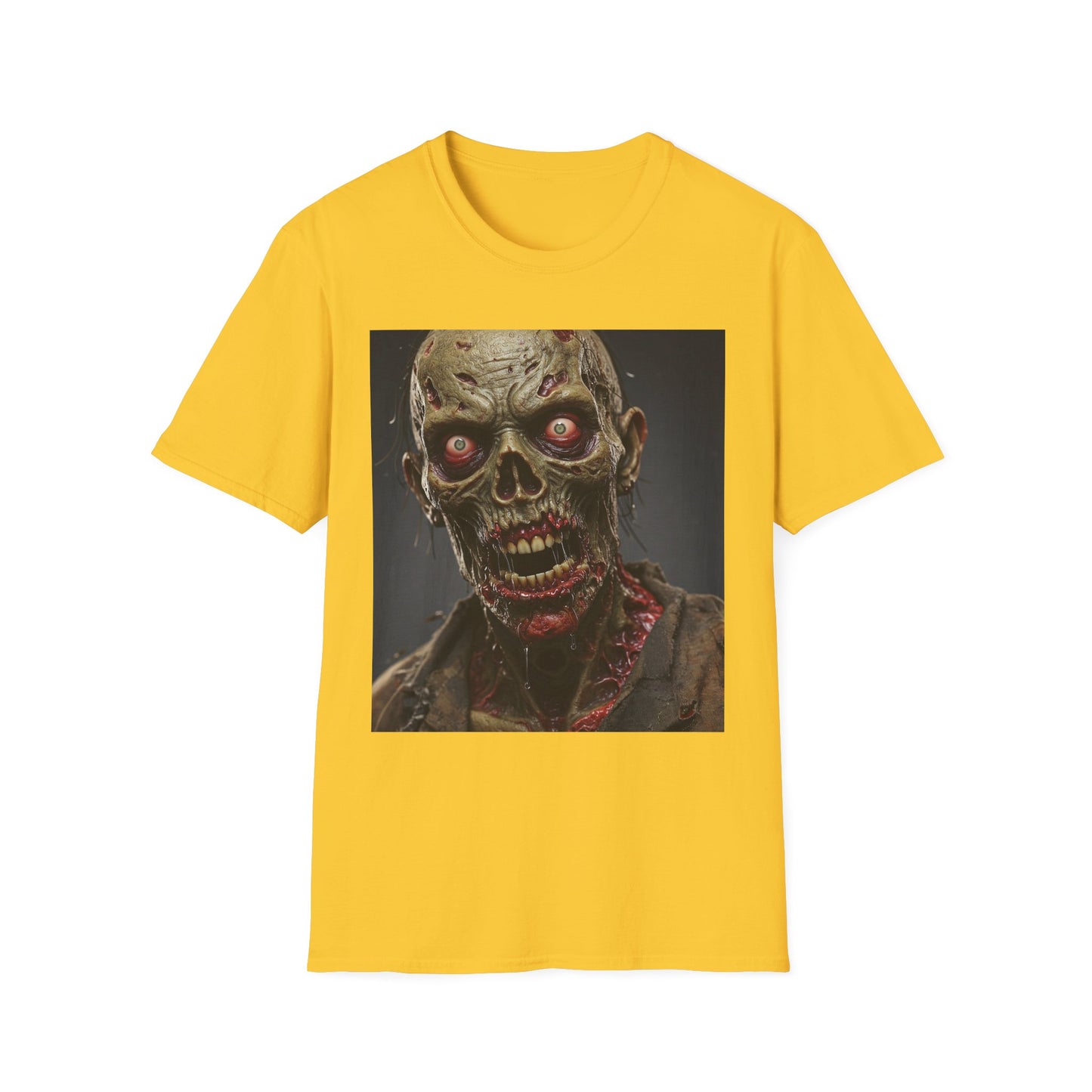 Apocalyptic Portrait Tee, bold, decaying zombie graphic