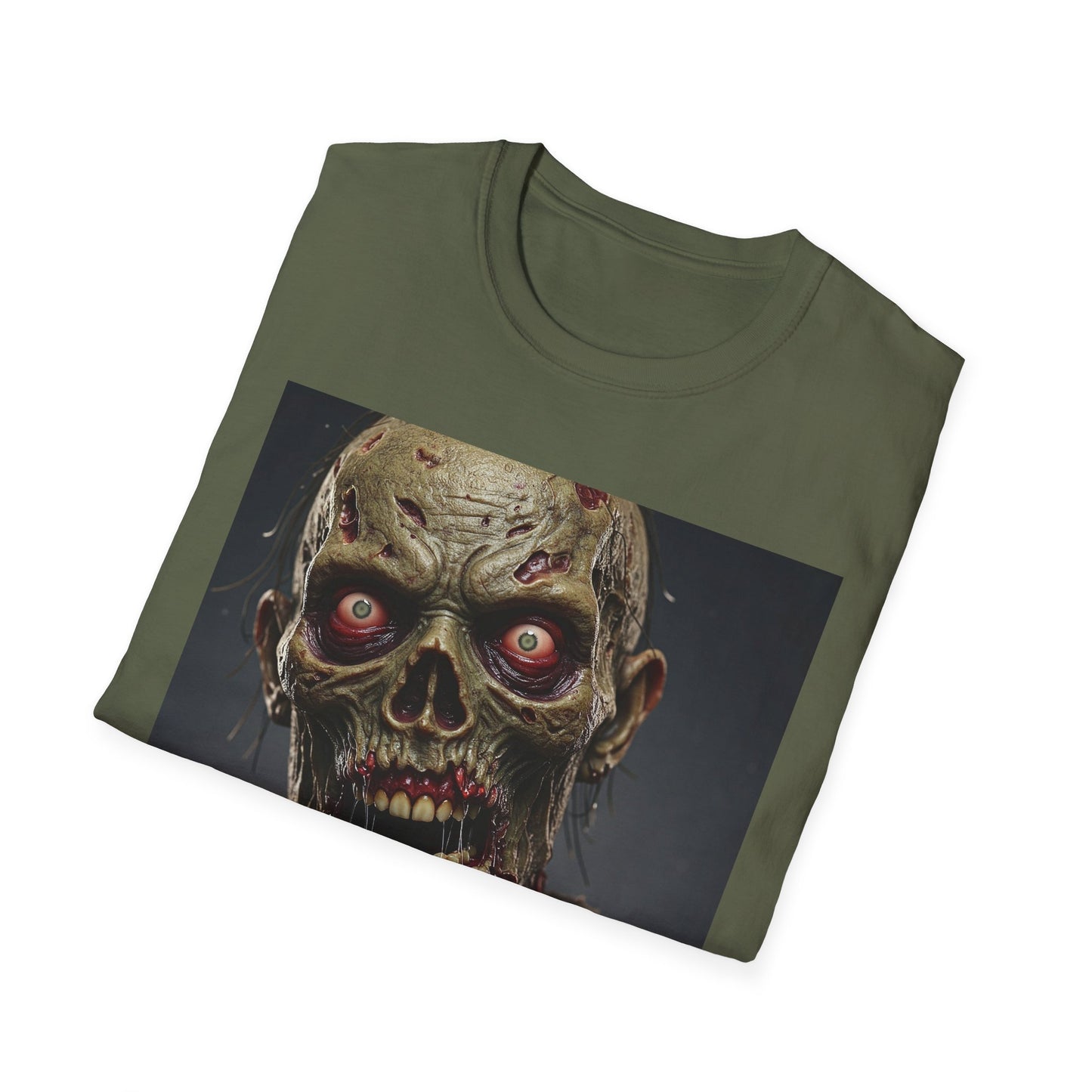 Apocalyptic Portrait Tee, bold, decaying zombie graphic