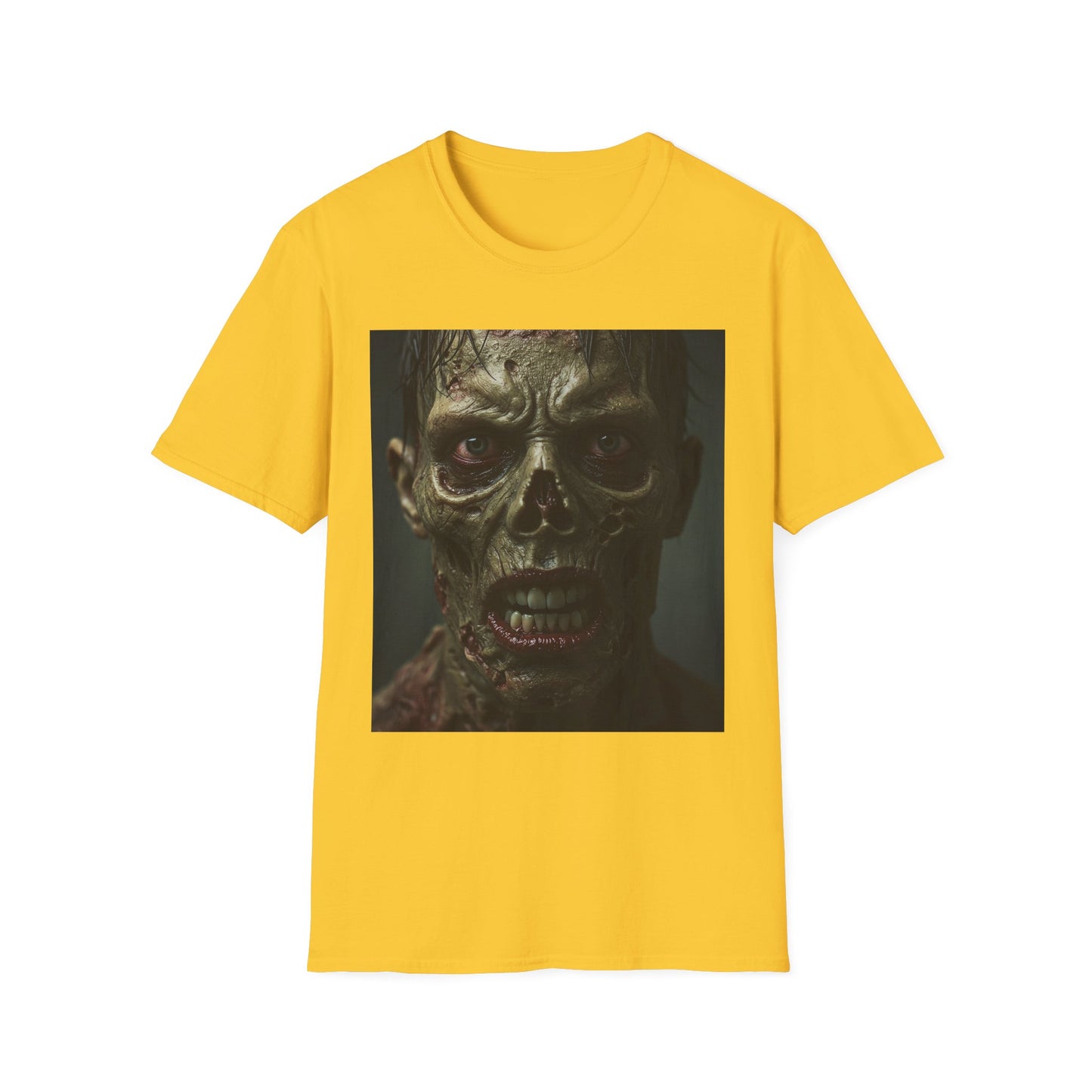 Apocalyptic Portrait Tee, bold, decaying zombie graphic