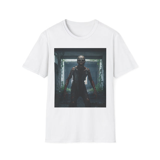 Apocalyptic Portrait Tee, bold, decaying zombie graphic