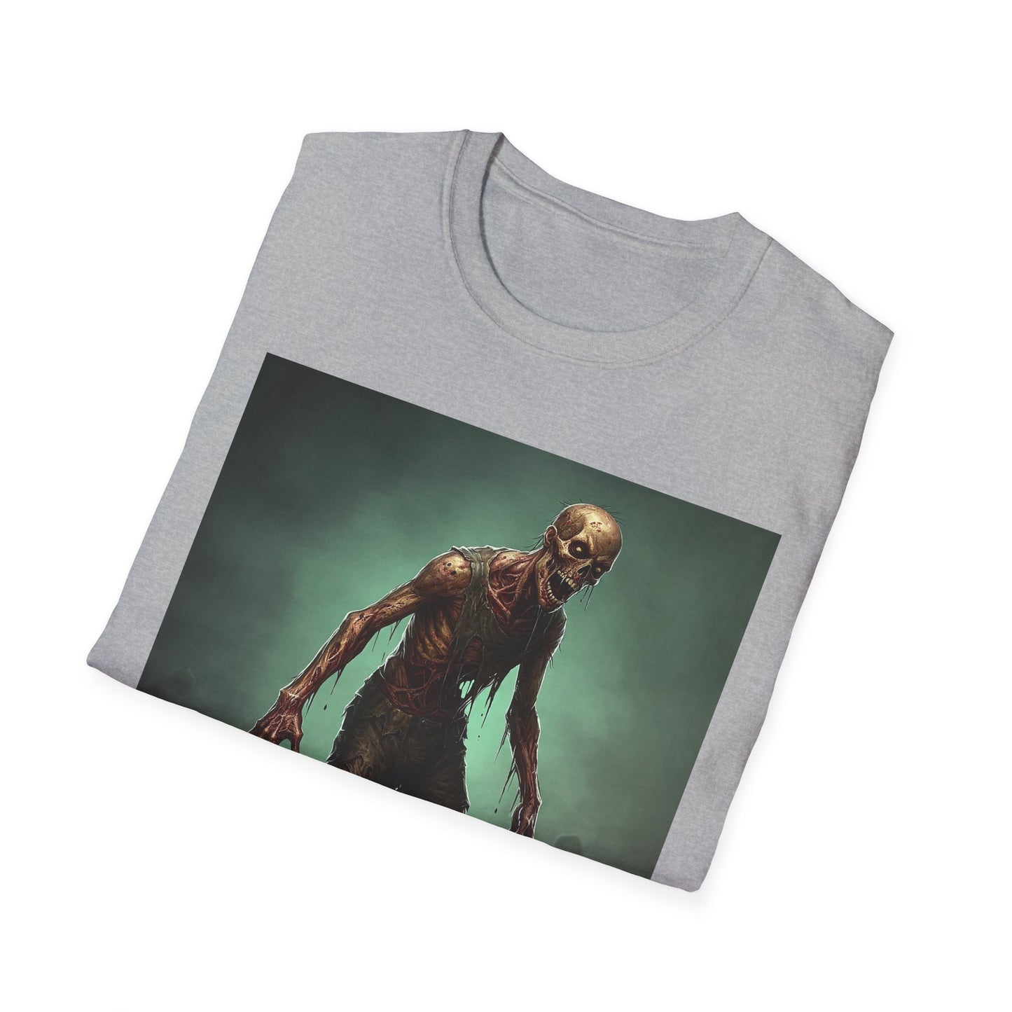 Apocalyptic Portrait Tee, bold, decaying zombie graphic