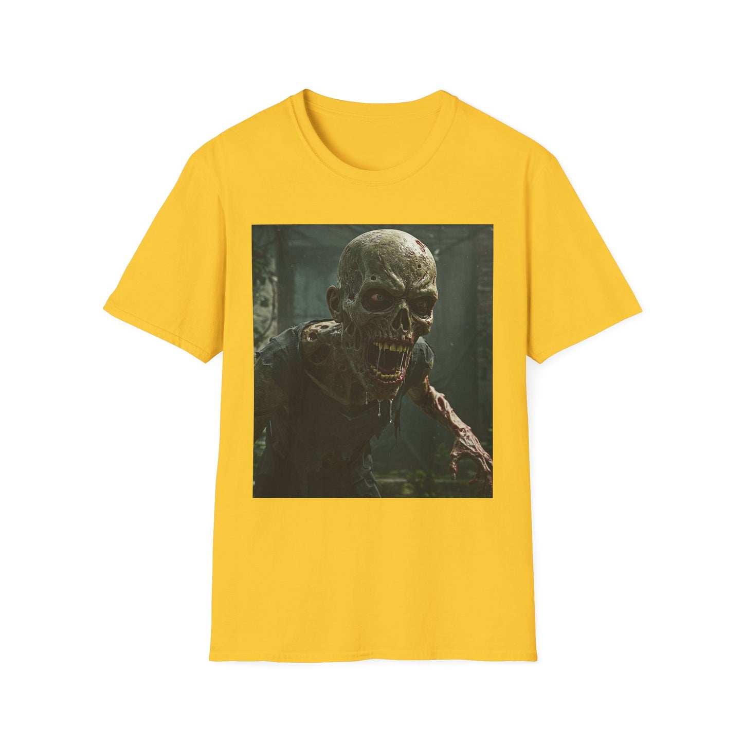 Zombie Graphic Unisex Softstyle T-Shirt | Horror Apparel for Halloween & Everyday Wear