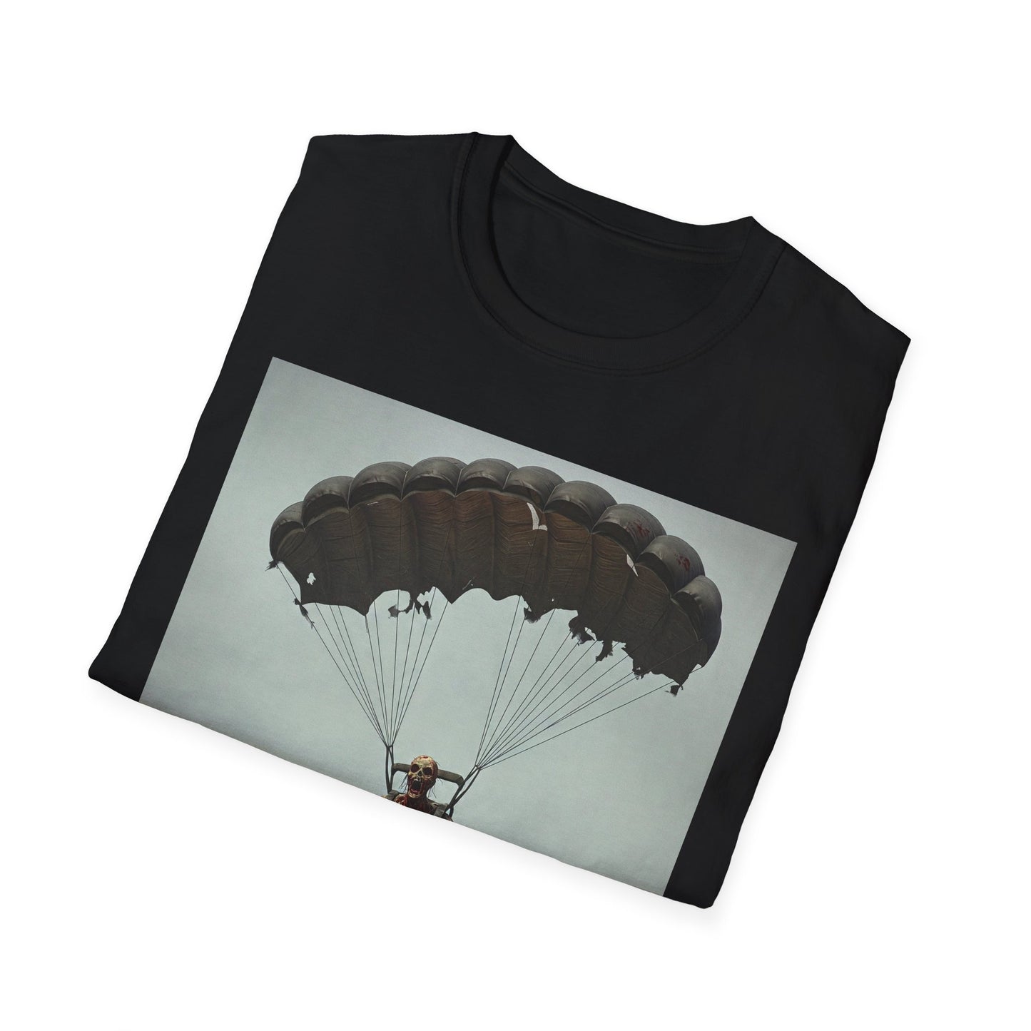 Adventure Awaits Parachuting Hero Unisex Softstyle T-Shirt