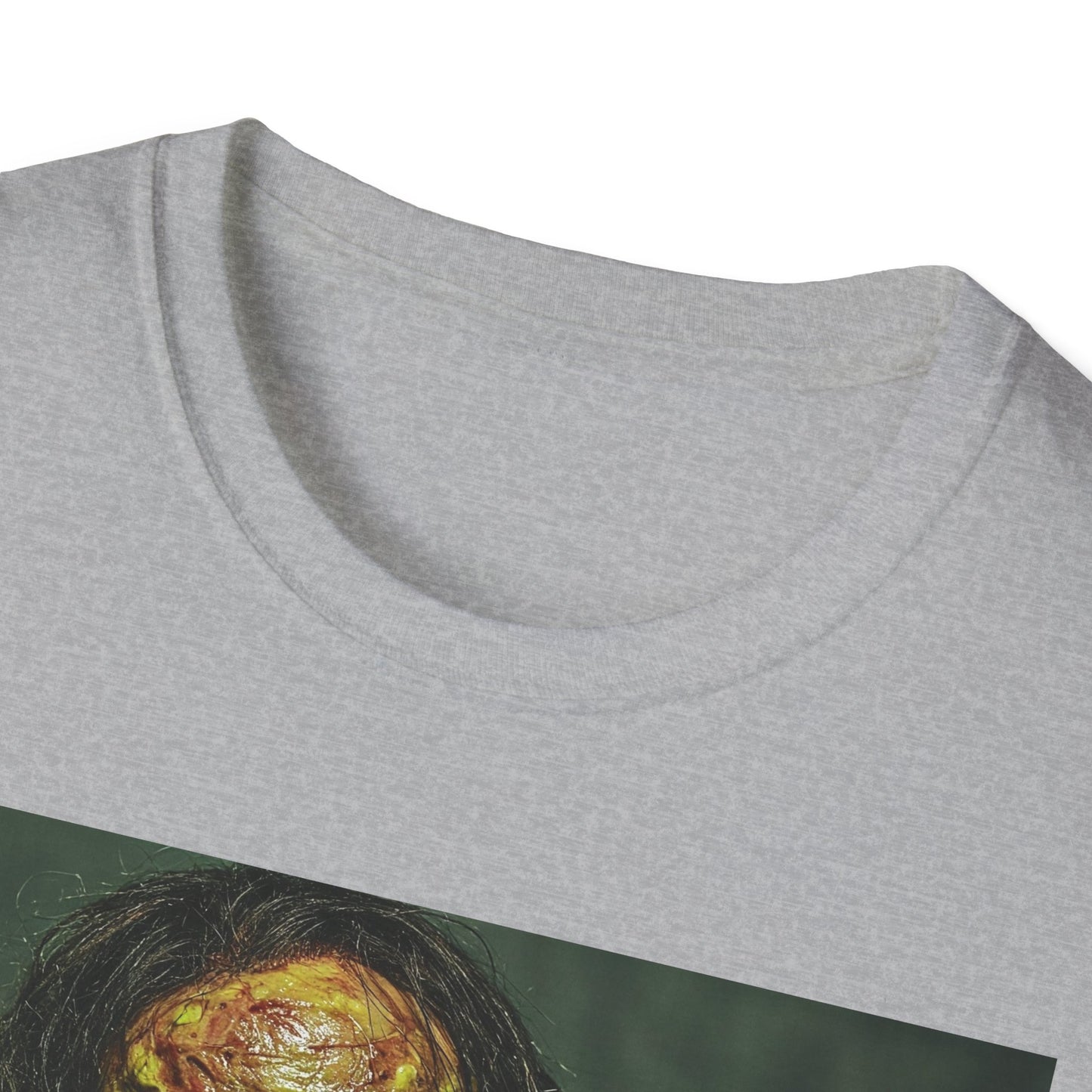 Apocalyptic Portrait Tee, bold, decaying zombie graphic