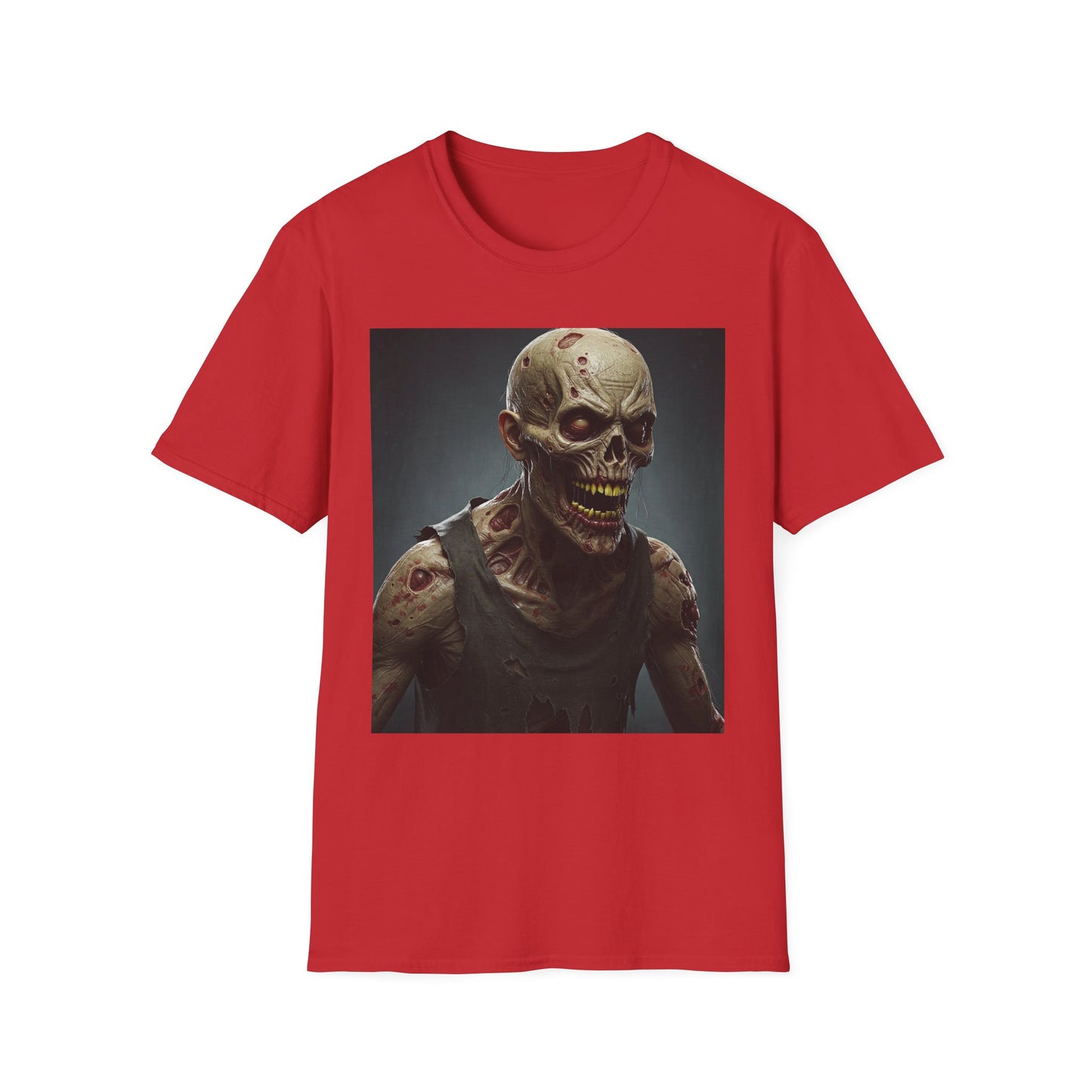 Apocalyptic Portrait Tee, bold, decaying zombie graphic