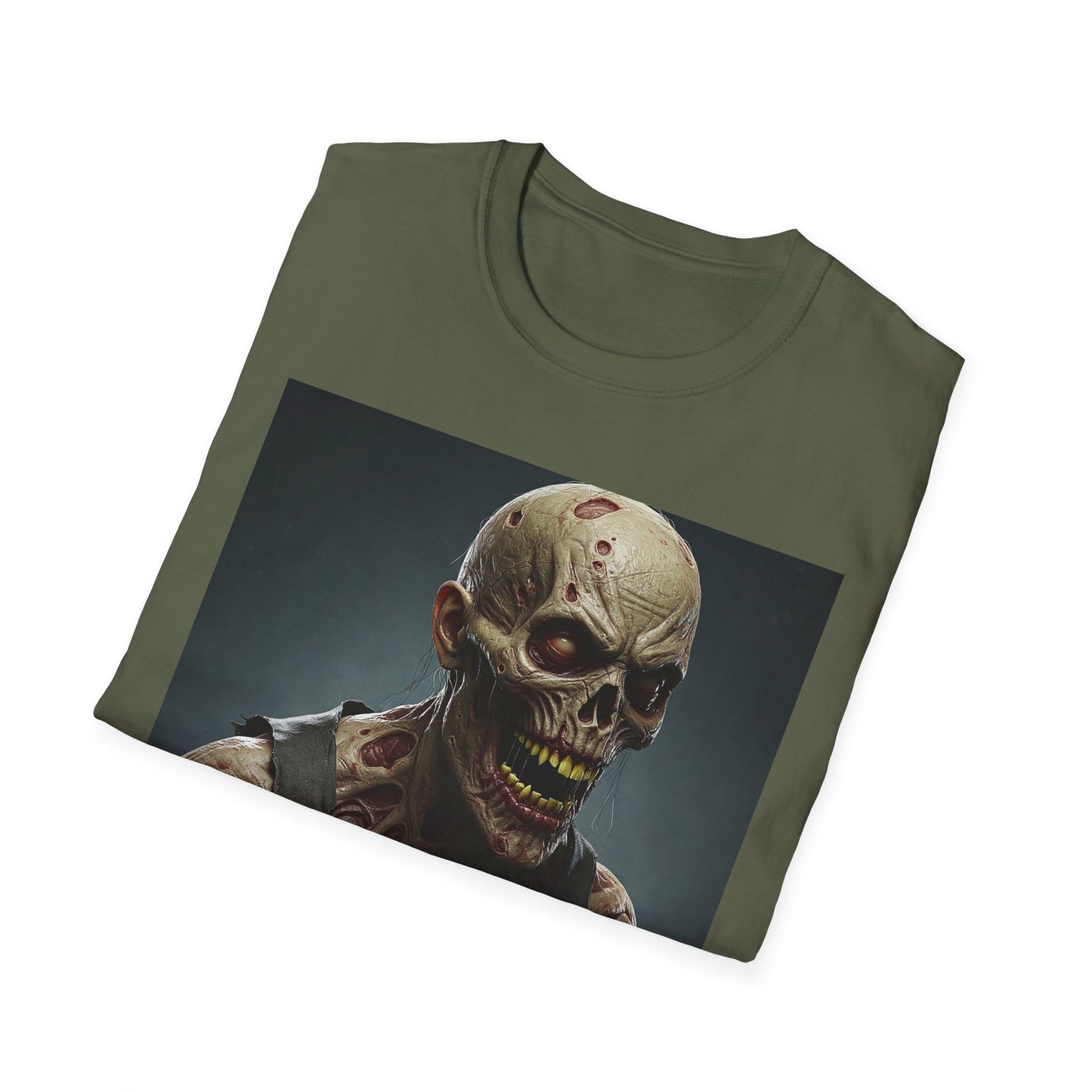 Apocalyptic Portrait Tee, bold, decaying zombie graphic