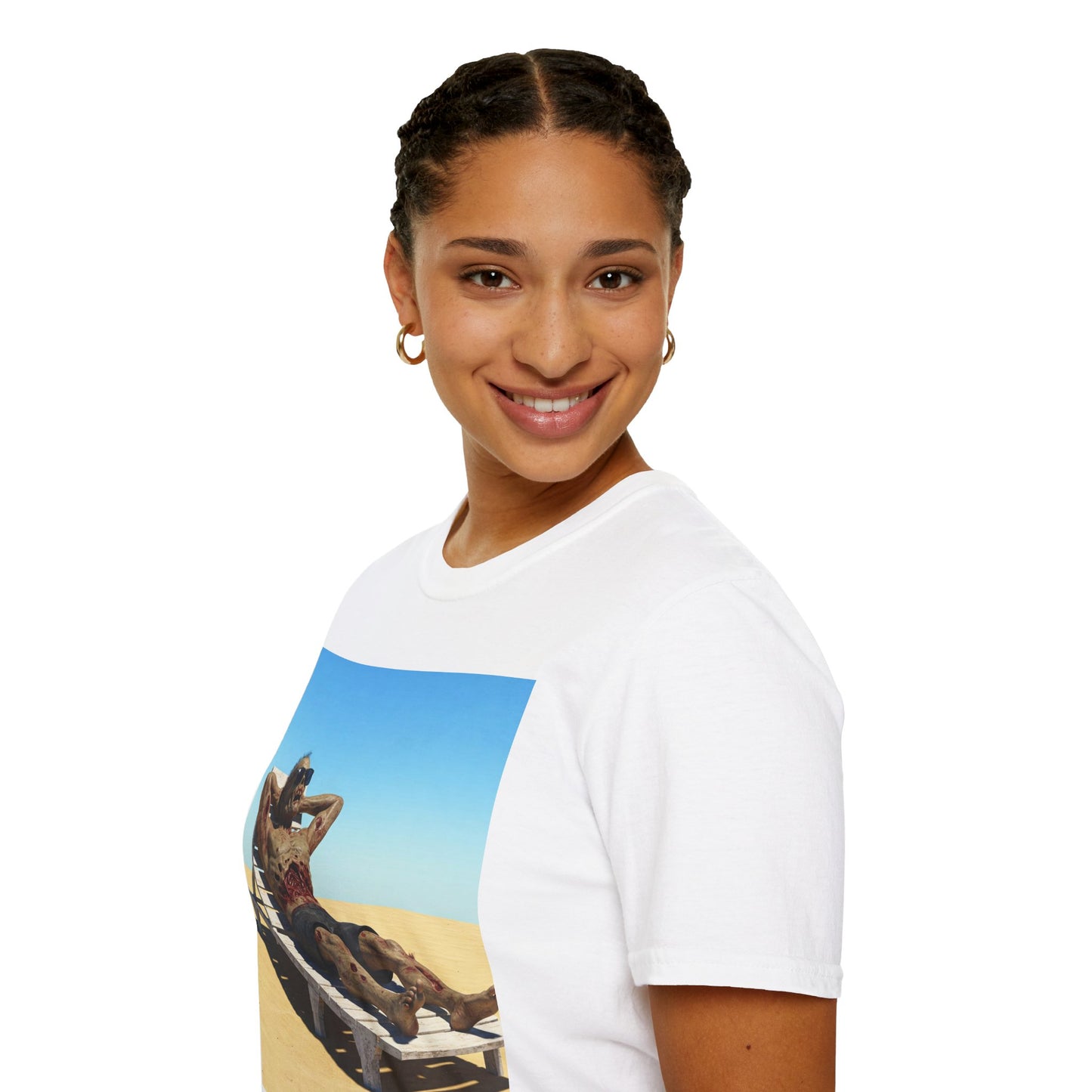 Relaxed Vibes Unisex Softstyle T-Shirt - Beach Chill Design