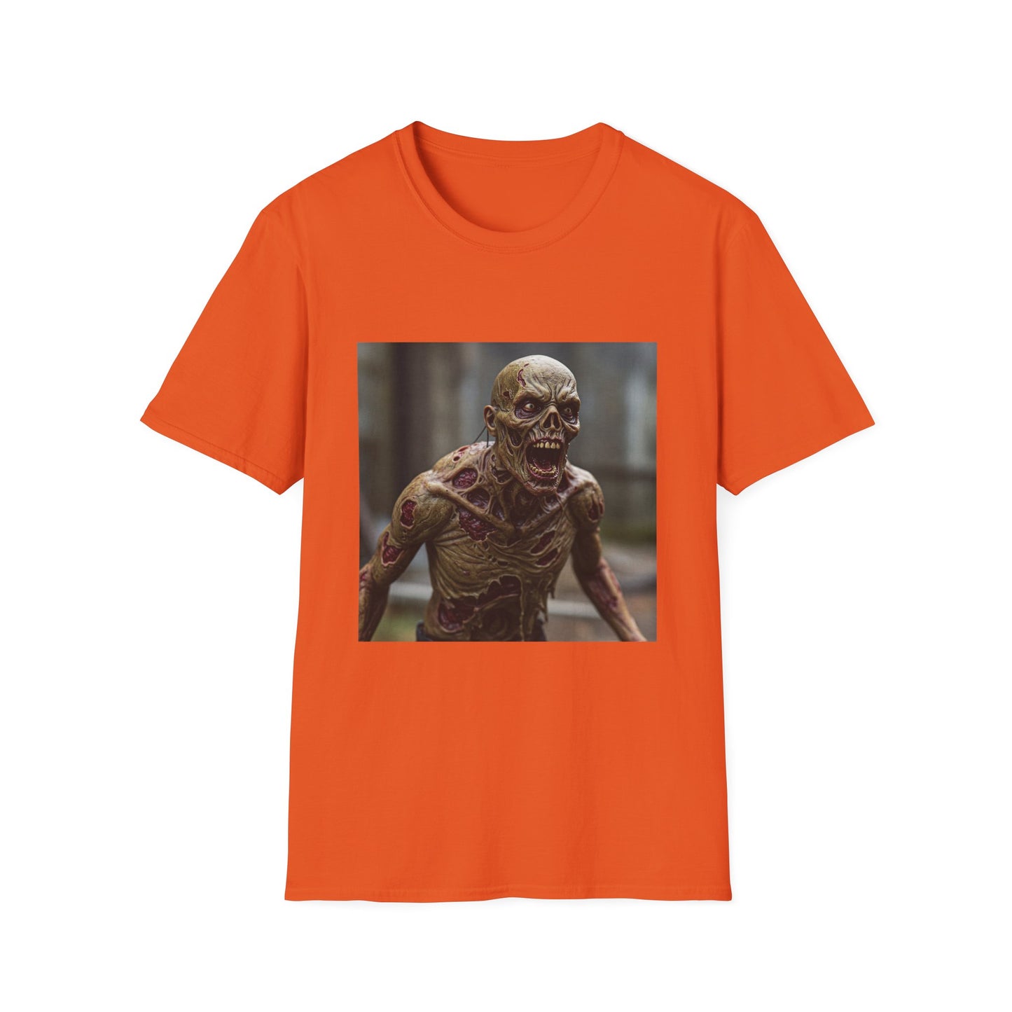 Apocalyptic Portrait Tee, bold, decaying zombie graphic