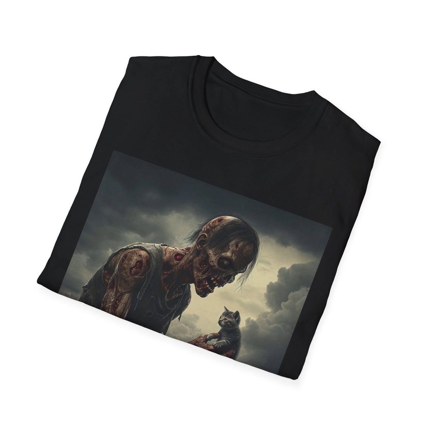 Apocalyptic Portrait Tee, bold, decaying zombie graphic