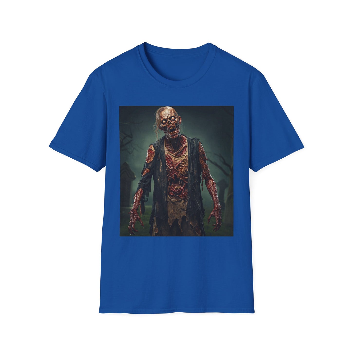 Apocalyptic Portrait Tee, bold, decaying zombie graphic