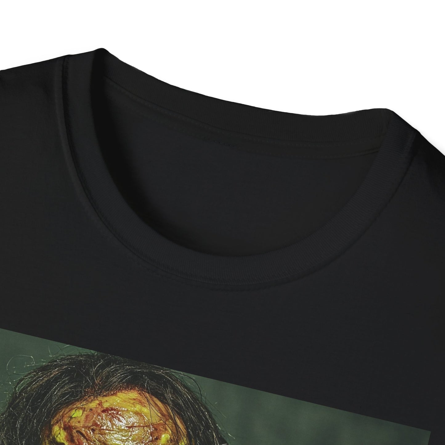 Apocalyptic Portrait Tee, bold, decaying zombie graphic