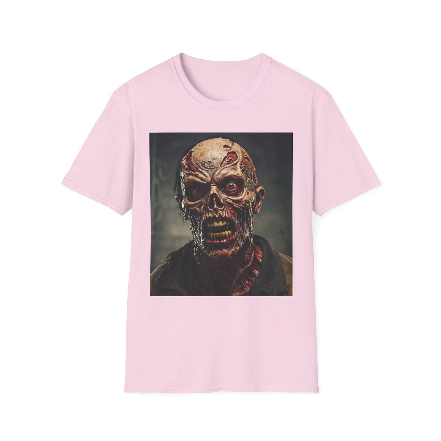 Apocalyptic Portrait Tee, bold, decaying zombie graphic