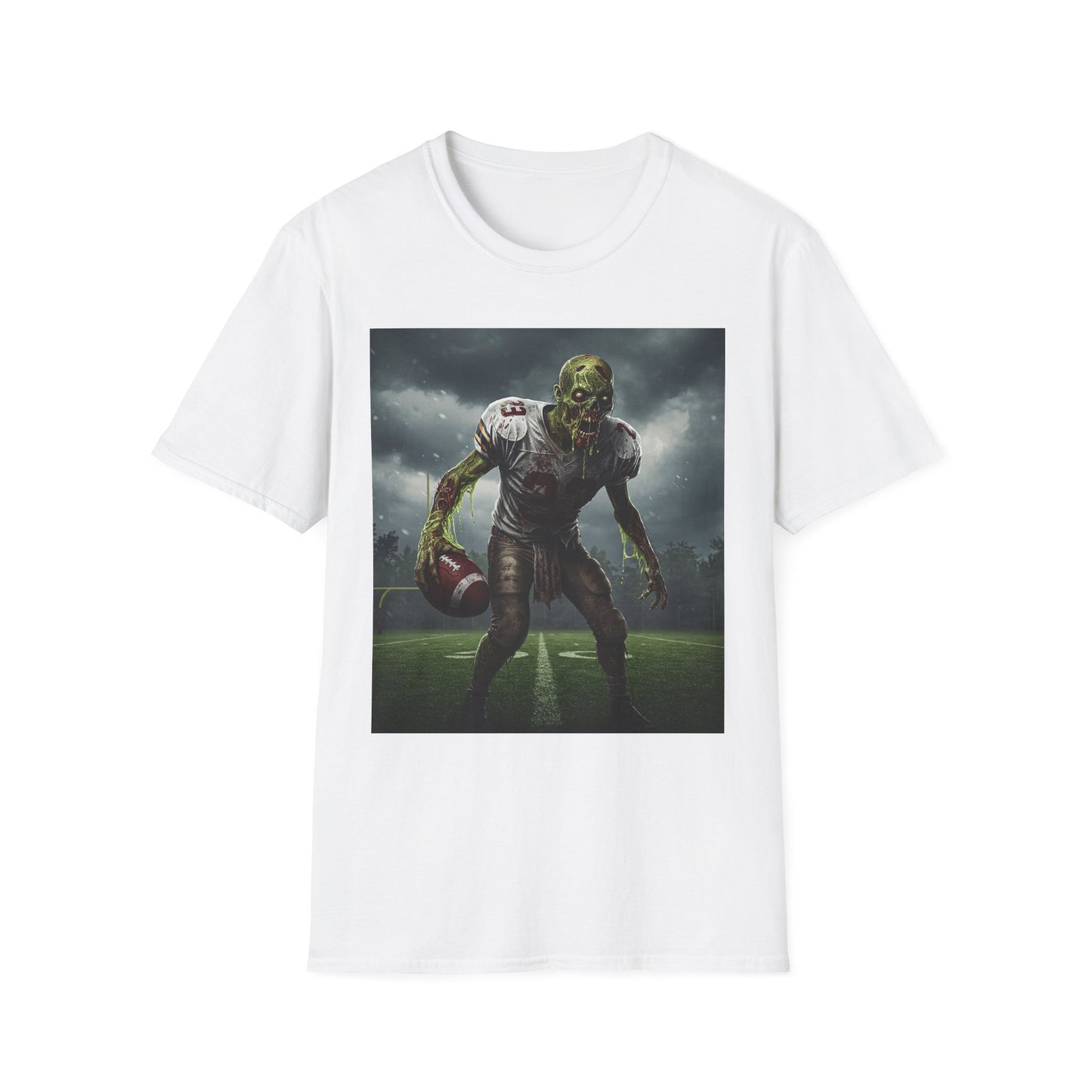 Zombie Football Graphic T-Shirt for Horror Fans