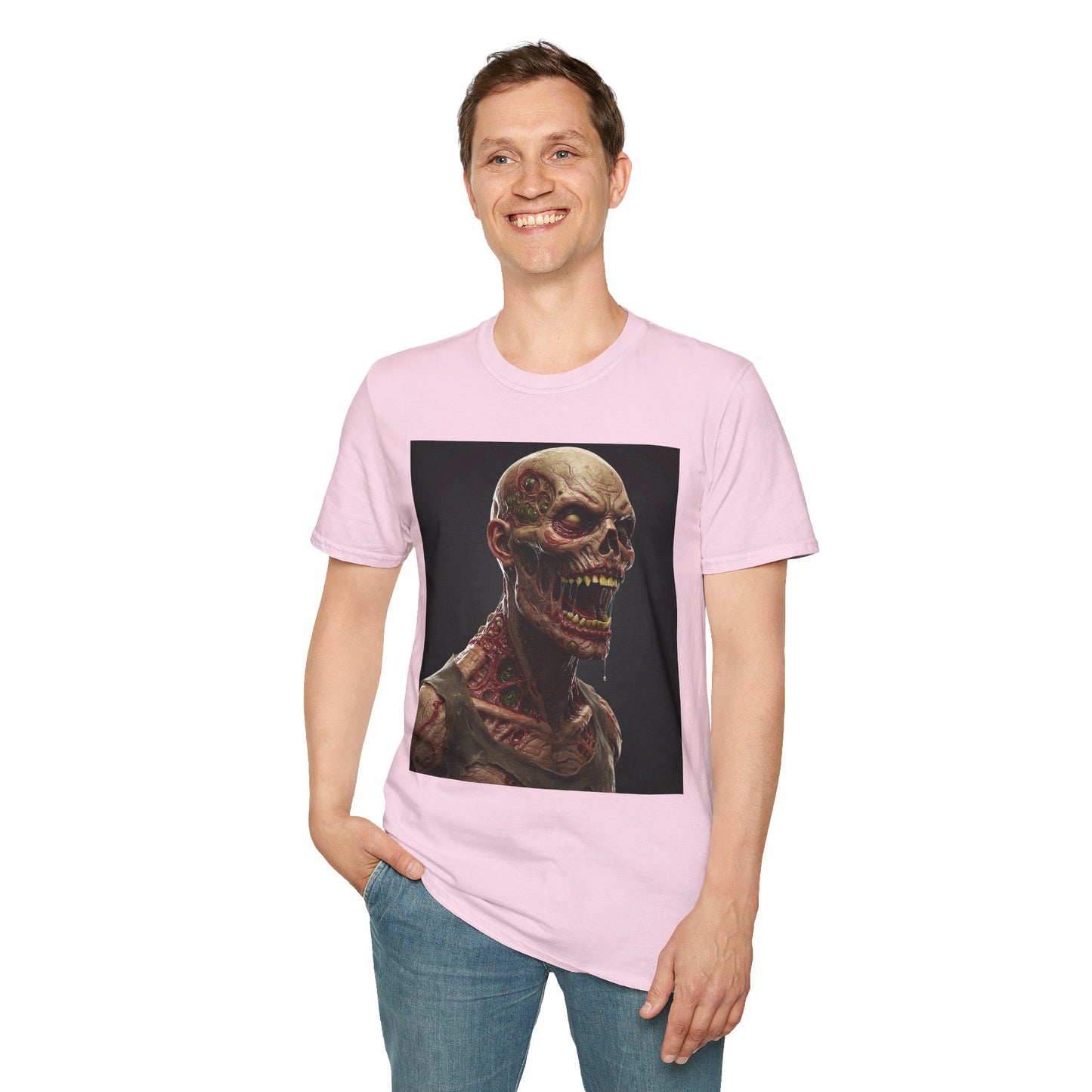 Zombie Graphic Unisex Softstyle T-Shirt | Horror Movie Fan Apparel