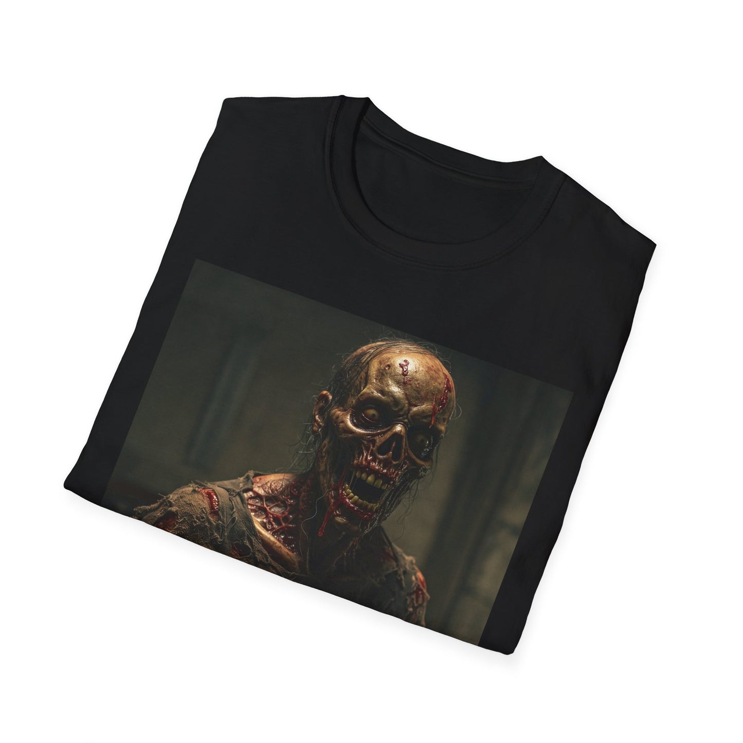 Apocalyptic Portrait Tee, bold, decaying zombie graphic