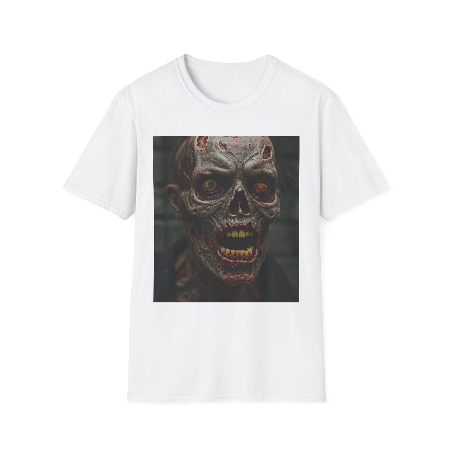 Apocalyptic Portrait Tee, bold, decaying zombie graphic