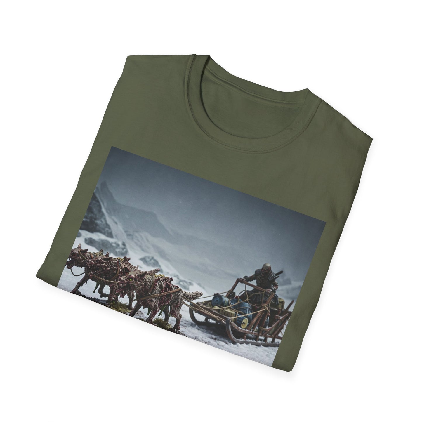 Adventure Awaits Unisex Softstyle T-Shirt - Mountain Trekking Design