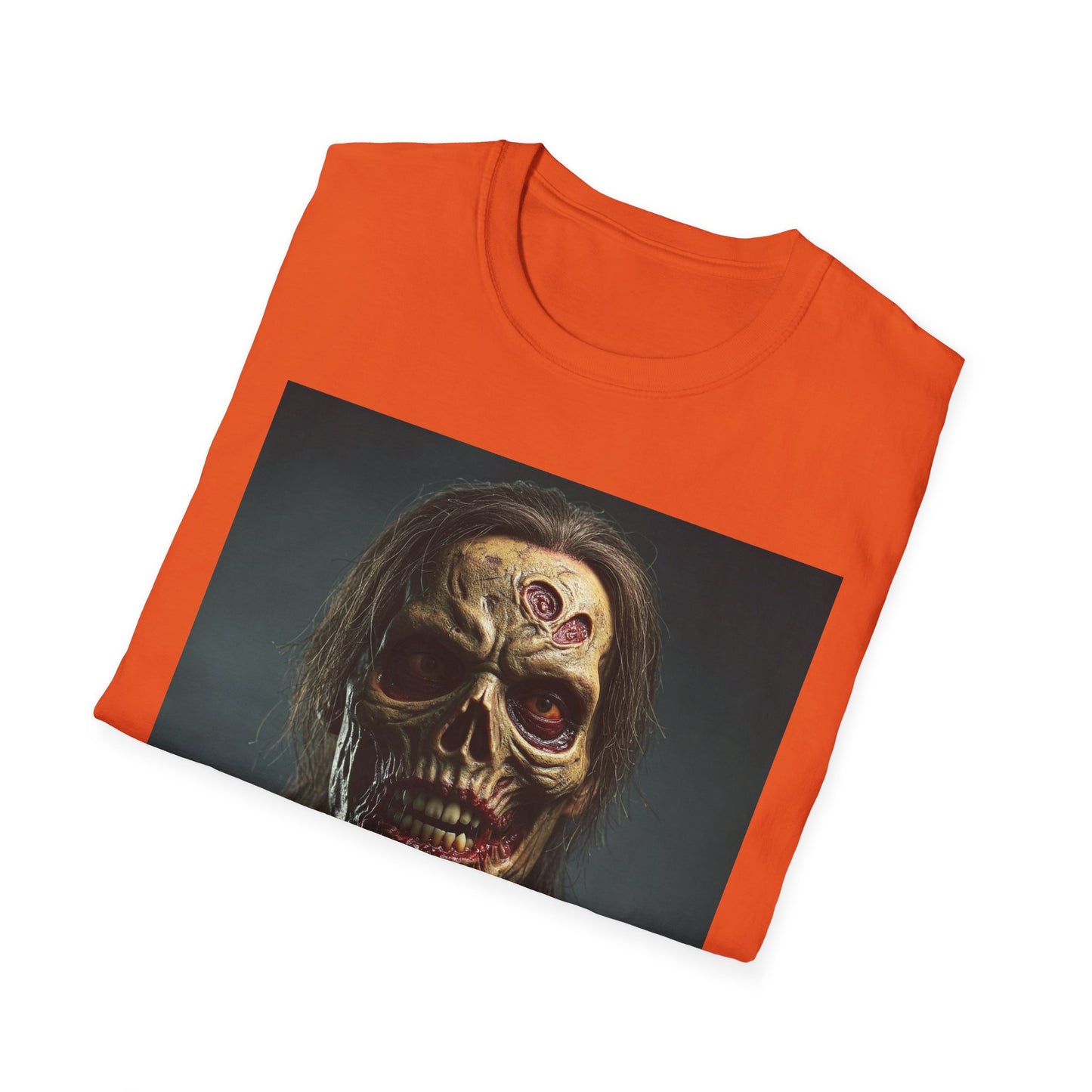 Apocalyptic Portrait Tee, bold, decaying zombie graphic