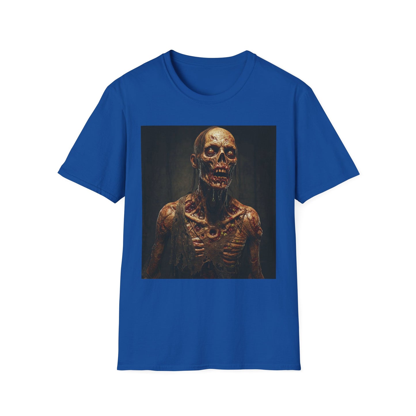 Apocalyptic Portrait Tee, bold, decaying zombie graphic