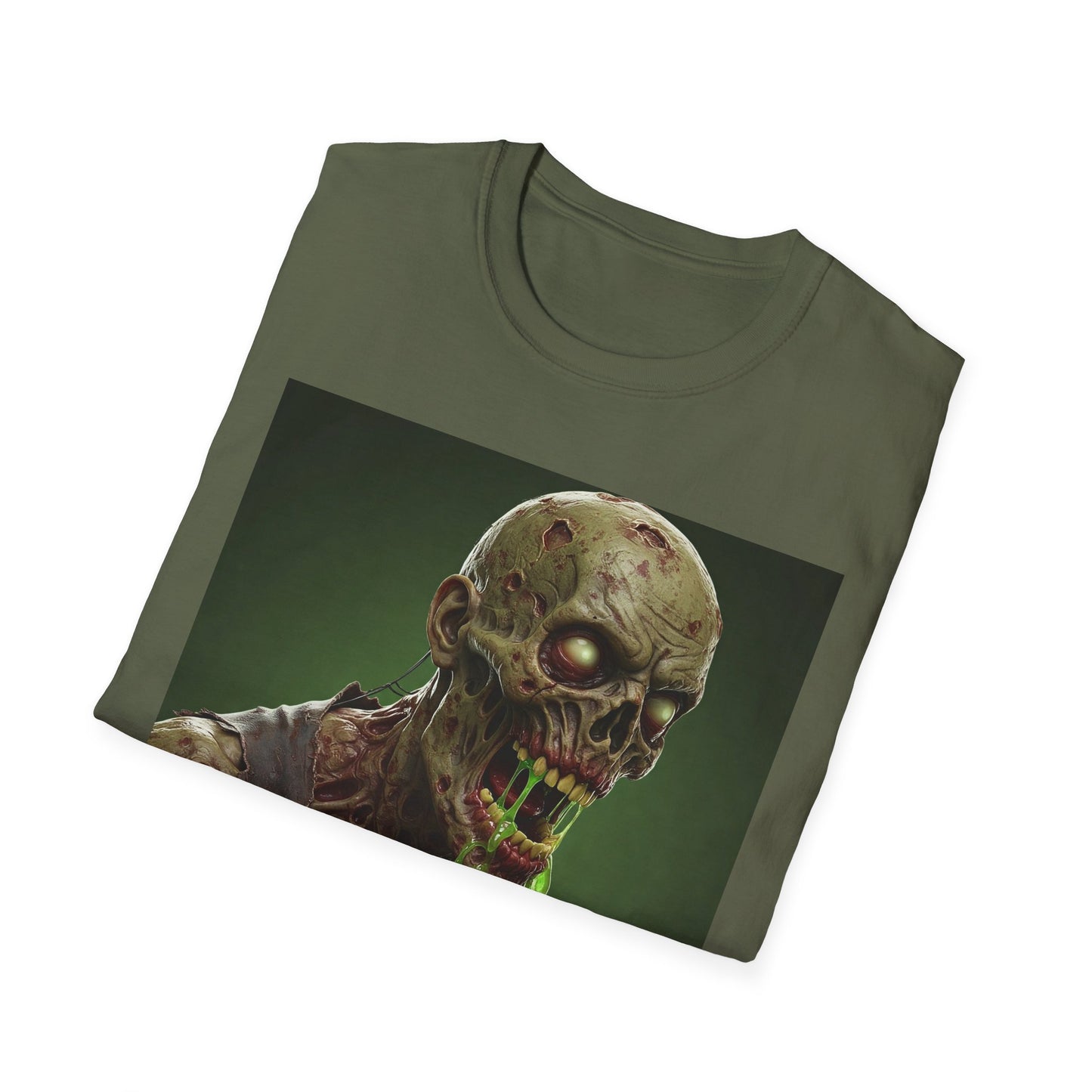 Zombie Graphic Unisex Softstyle T-Shirt - Perfect for Halloween and Horror Fans