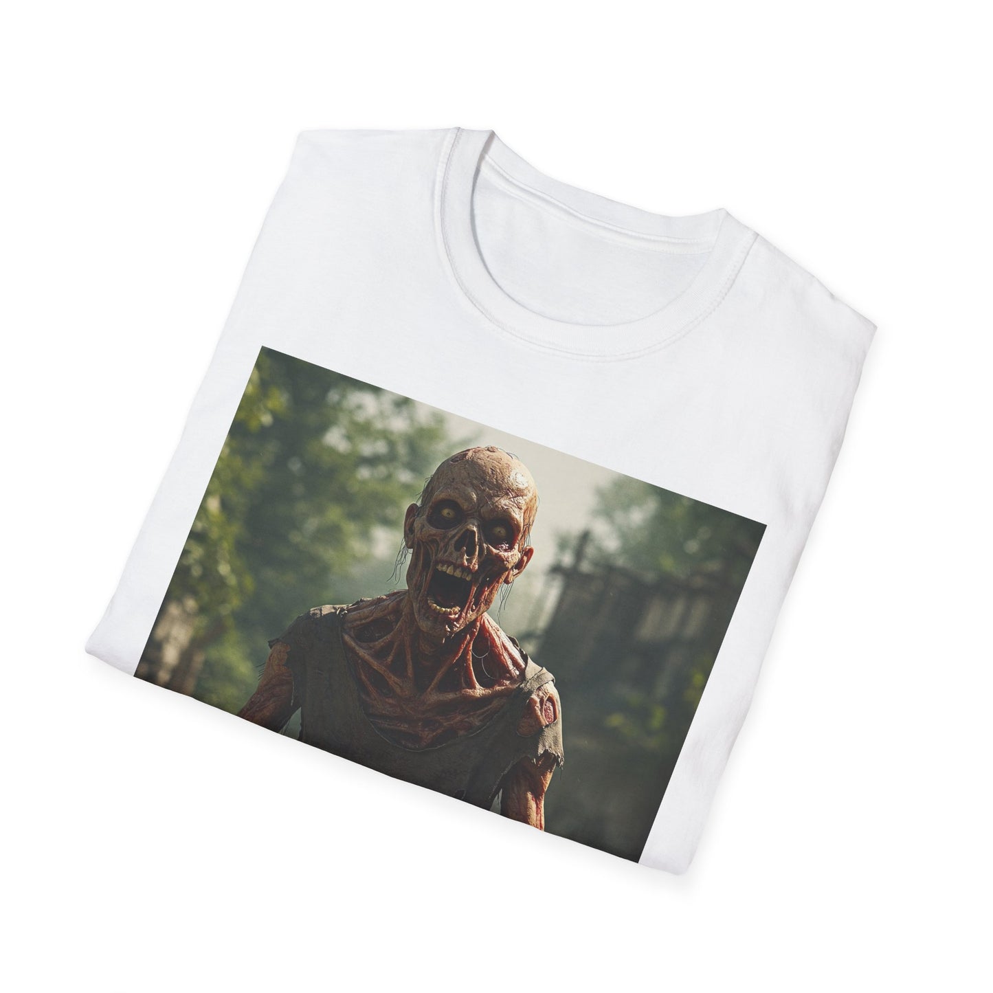 Zombie Graphic Unisex Softstyle T-Shirt - Casual Horror Apparel