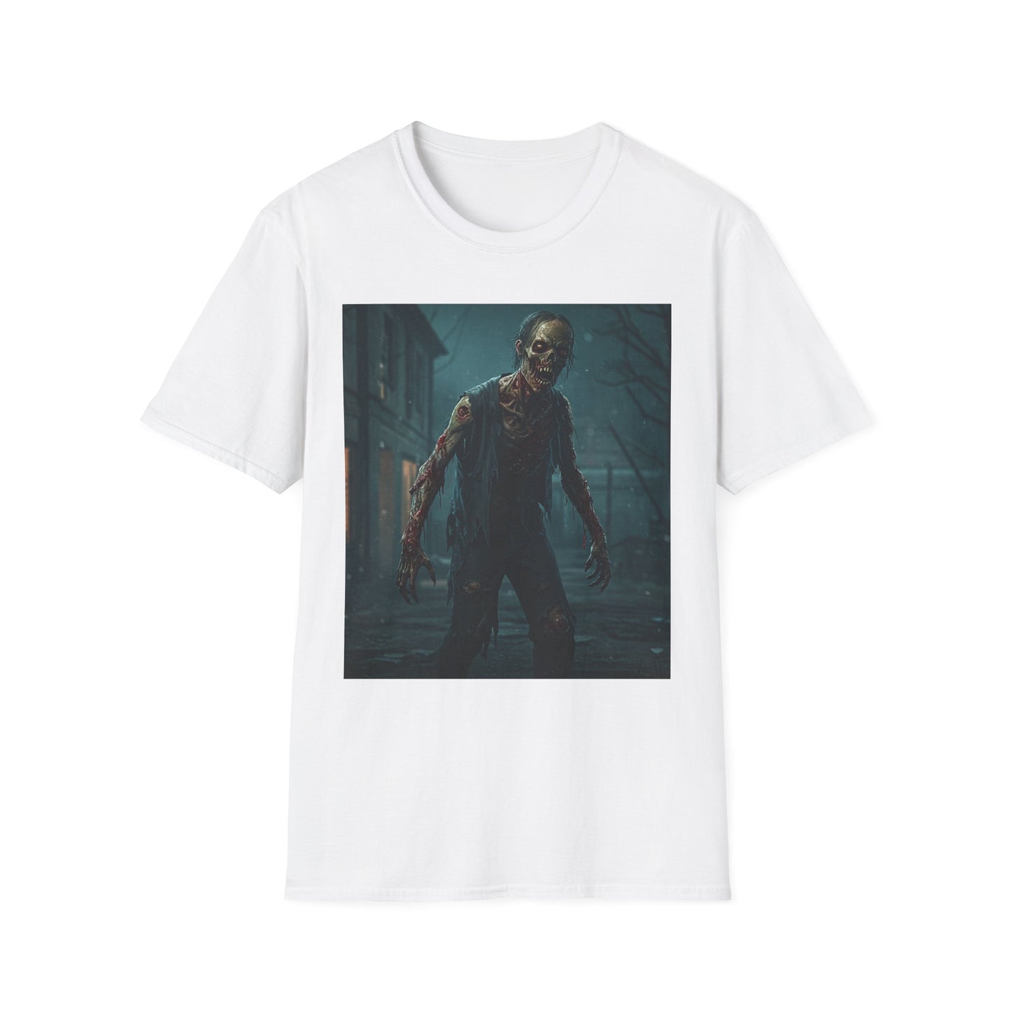 Apocalyptic Portrait Tee, bold, decaying zombie graphic