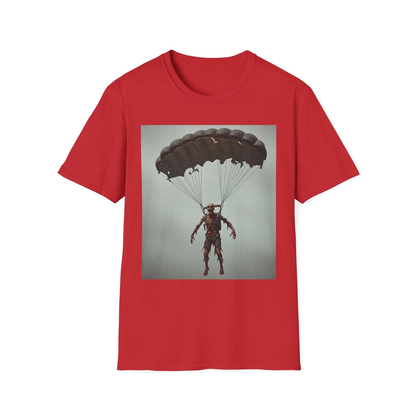 Adventure Awaits Parachuting Hero Unisex Softstyle T-Shirt